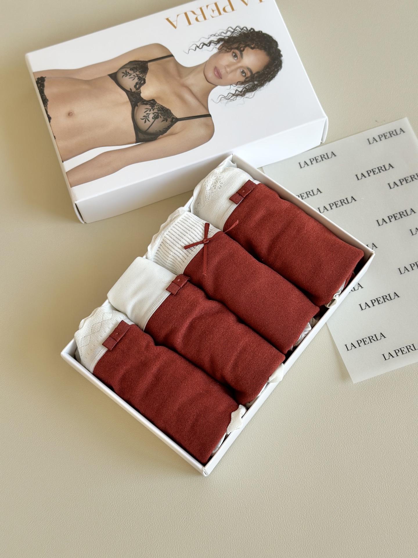 秋冬laPerla新款冬季无痕磨毛厚款德绒女士中腰三角内裤 大红中国红春节吉祥必备品冬季爆款舒适磨毛面料