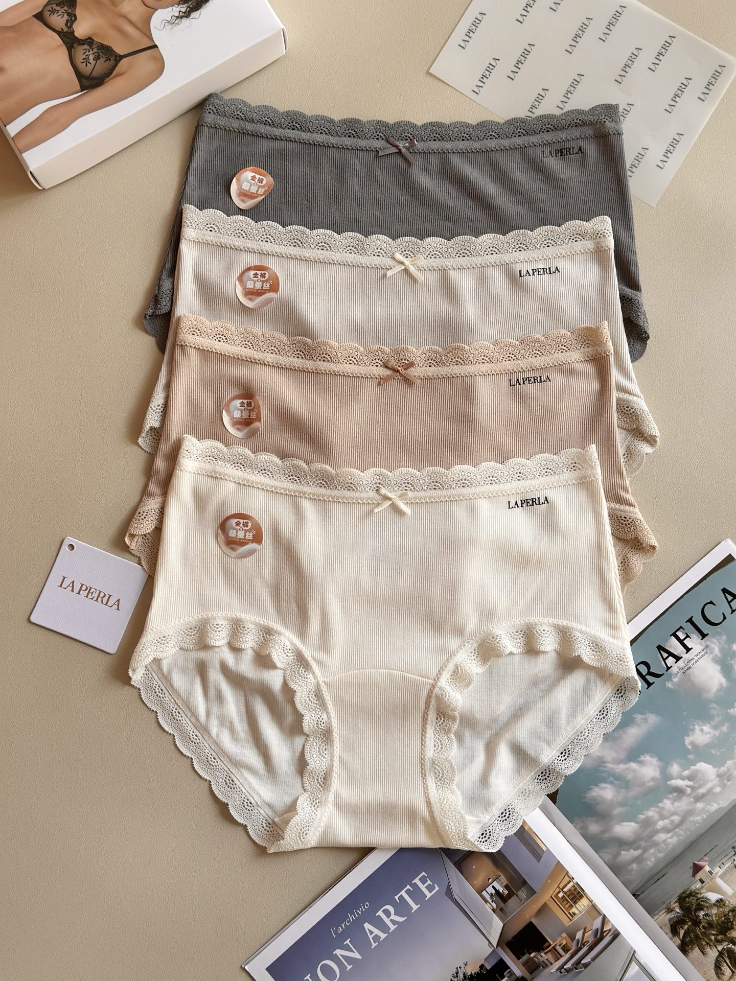 ⚠️‼️‼️ LaPerla 新款舒适天花板裸感莫代尔桑蚕丝内裤软乎乎的细腻手感桑蚕丝加长裆10A抑菌 