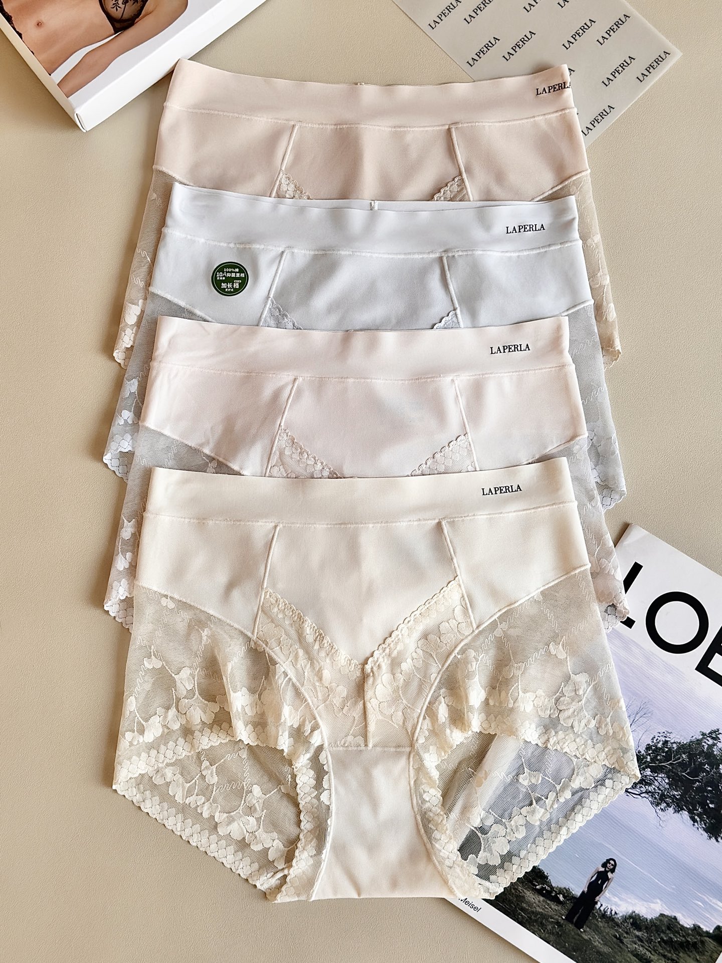 ‼️‼️ LaPerla 2026新款｜精致提花蕾丝内裤高级哑光肌理，软糯亲肤无感无痕工艺，高腰包裹更显