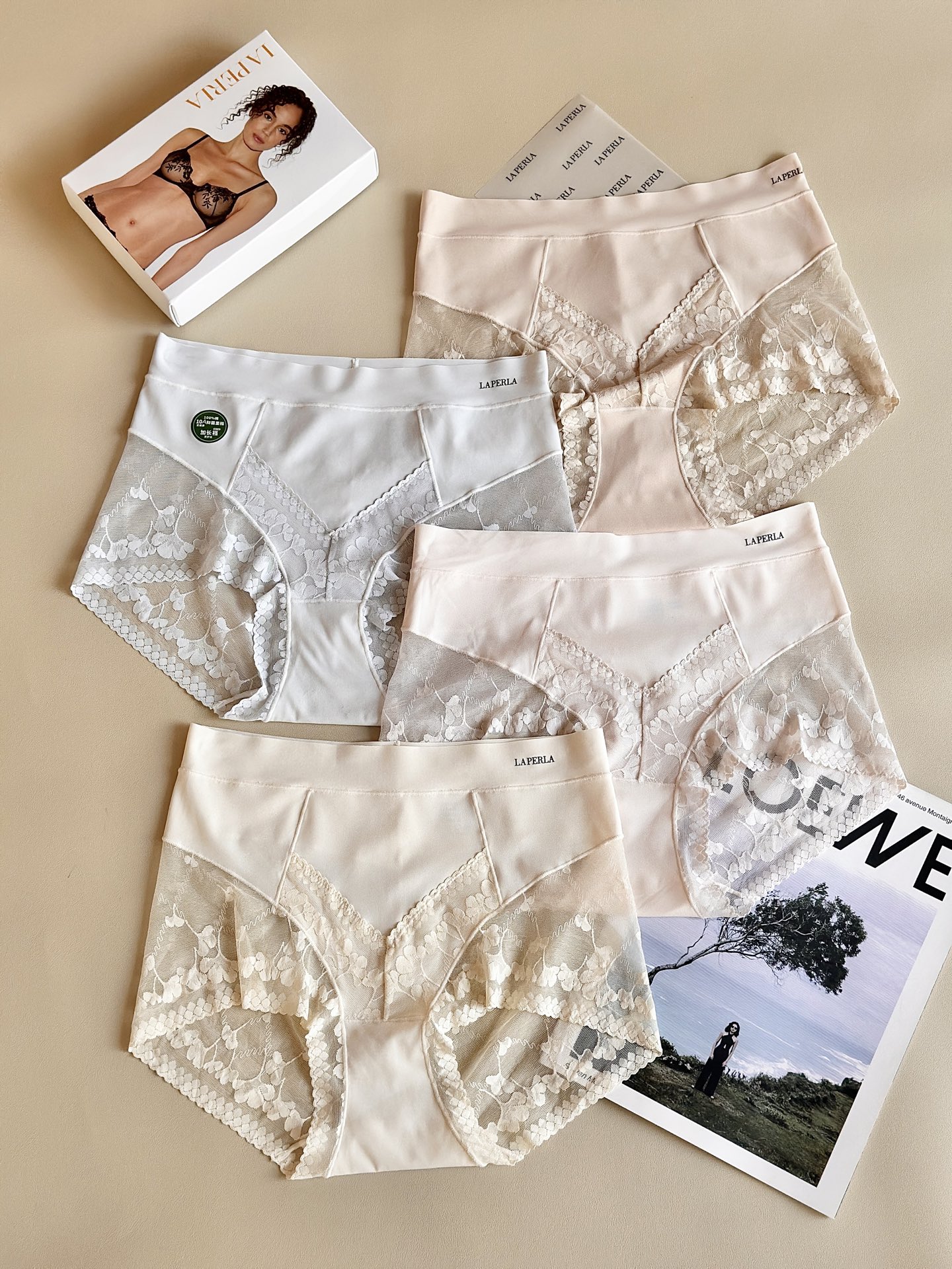 ‼️‼️ LaPerla 2026新款｜精致提花蕾丝内裤高级哑光肌理，软糯亲肤无感无痕工艺，高腰包裹更显