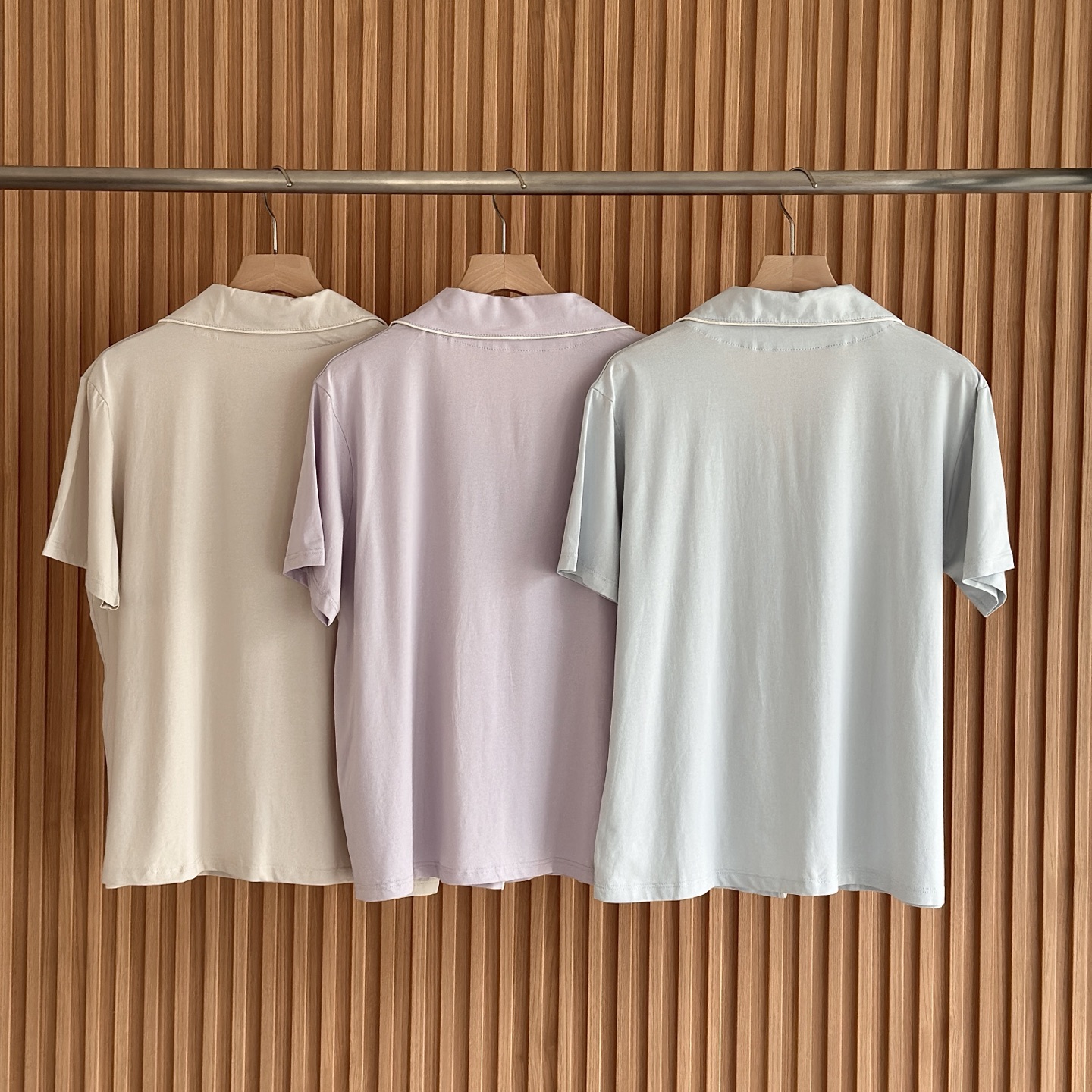 ⚠️⚠️‼️‼️🆕LP春夏蚕养·开襟家居服（短袖短裤）睡衣套装棉+人棉混纺，再加入桑蚕丝成分，带来爽滑亲