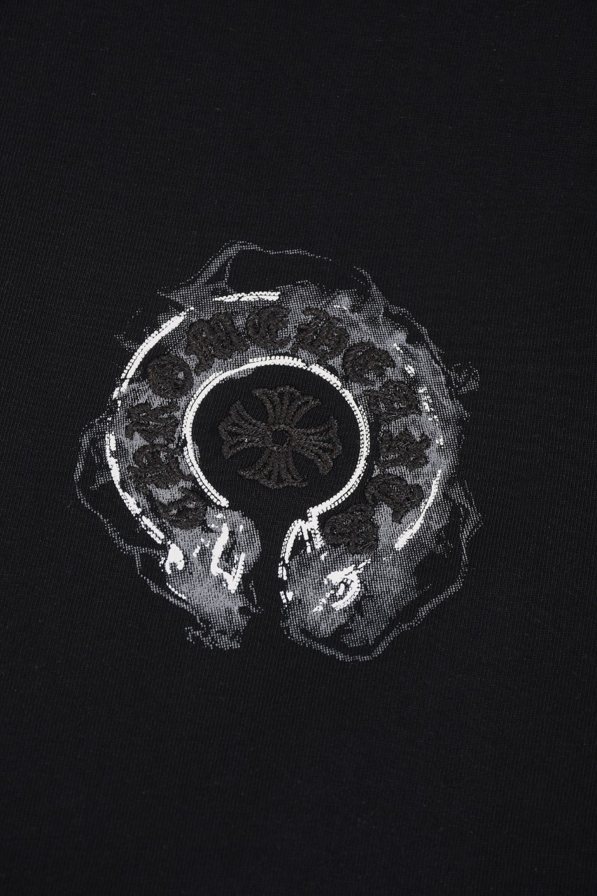 Chrome Herat/克罗心25ss刺绣喷墨云彩短袖