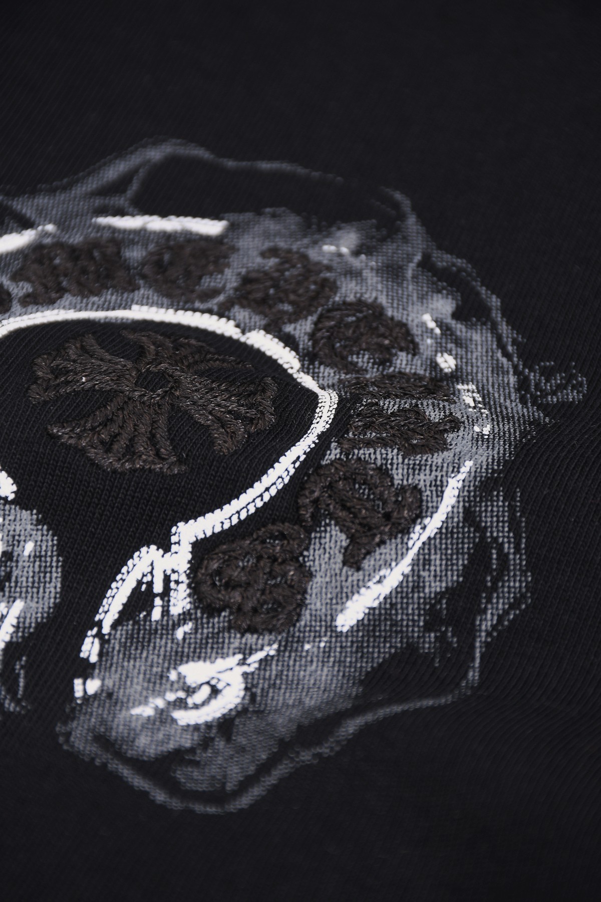 Chrome Herat/克罗心25ss刺绣喷墨云彩短袖