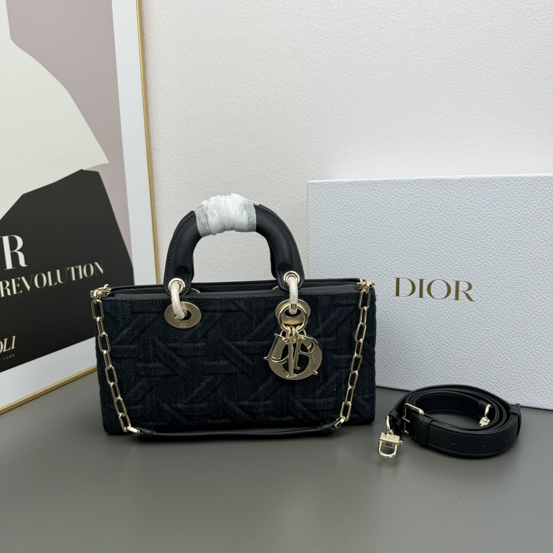 Dior Bags Handbags Black Gold Cowhide Raffia Fall/Winter Collection Lady