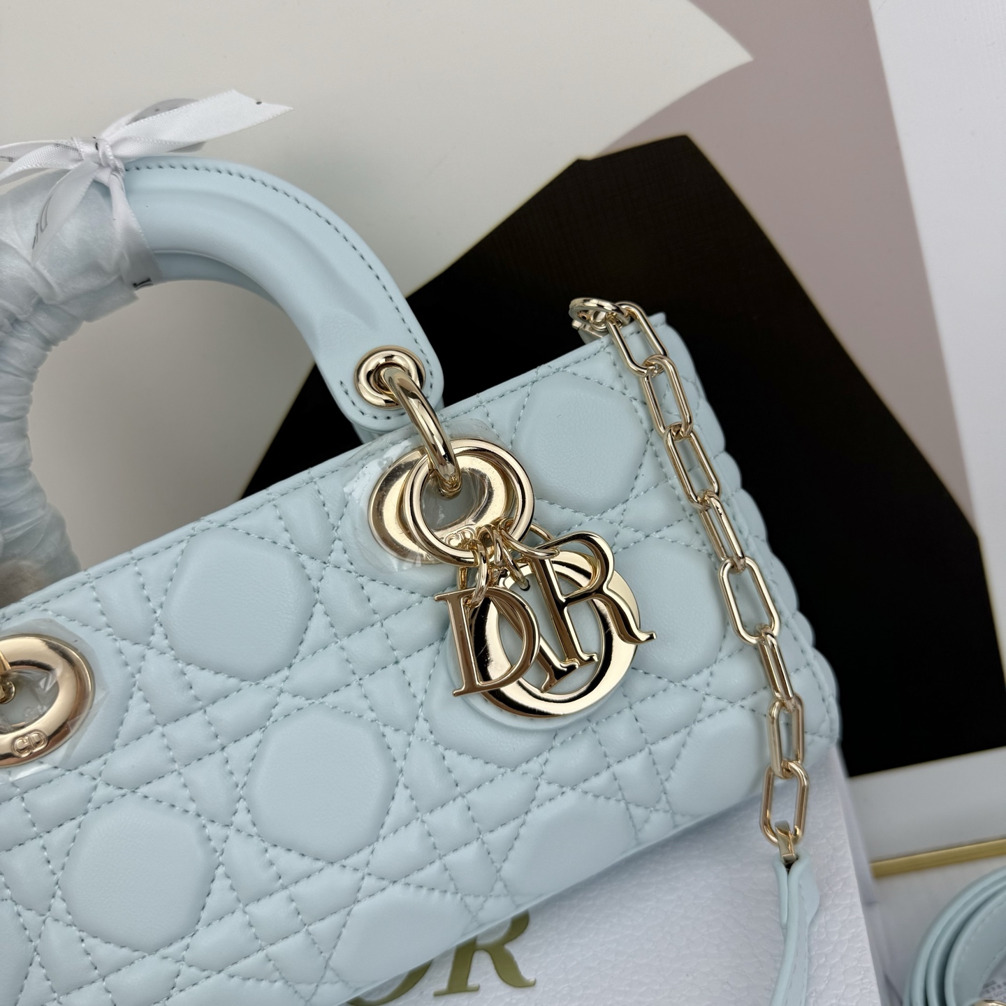 Dior Lady D-Joy Light blue 22cm crossbody everyday