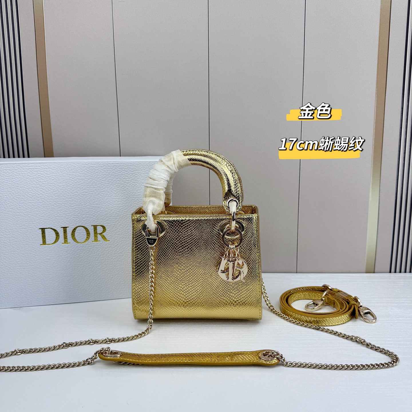 Dior迪奥戴妃包蜥蜴纹可可爱爱 小巧玲珑 优雅精致 仙女必备款尺寸：17.8.15