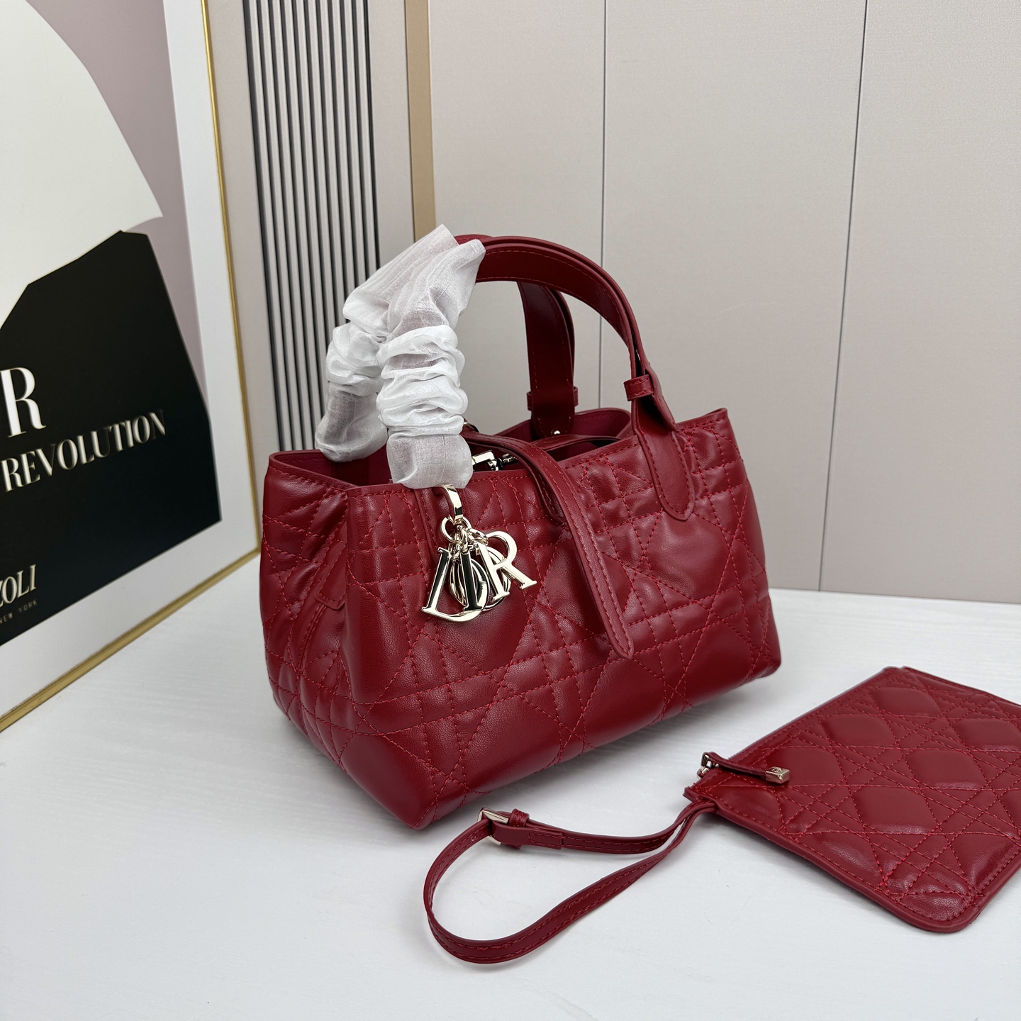 Dior Toujours Red 23cm tote everyday