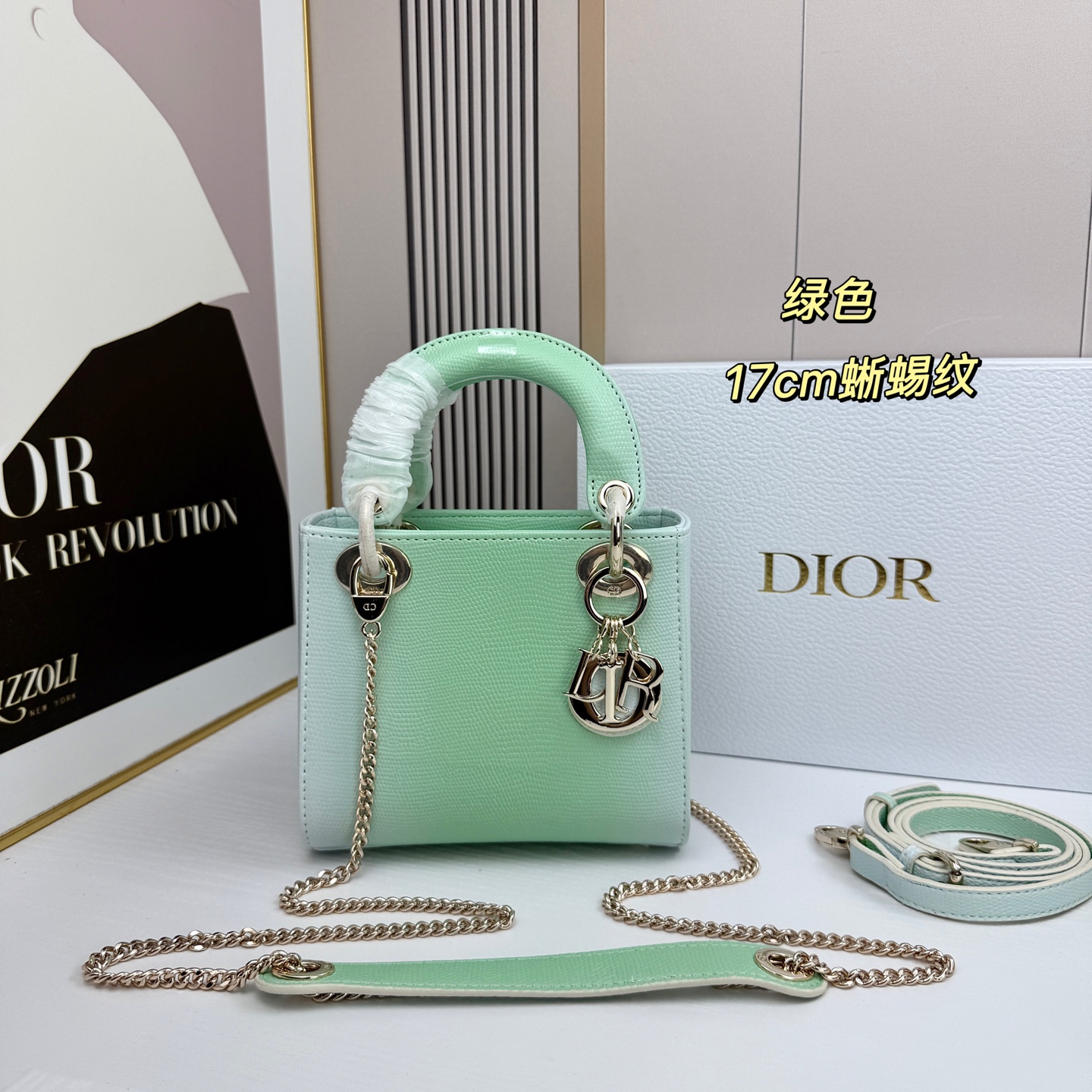 Dior迪奥戴妃包蜥蜴纹可可爱爱 小巧玲珑 优雅精致 仙女必备款尺寸：17.8.15