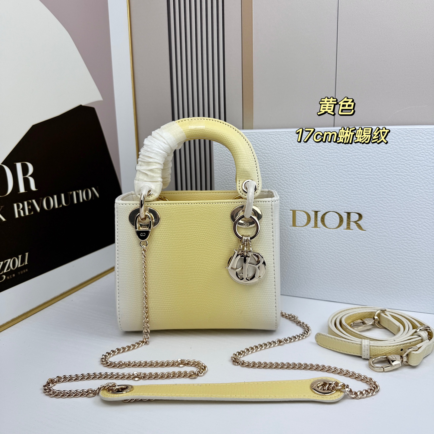 Dior迪奥戴妃包蜥蜴纹可可爱爱 小巧玲珑 优雅精致 仙女必备款尺寸：17.8.15