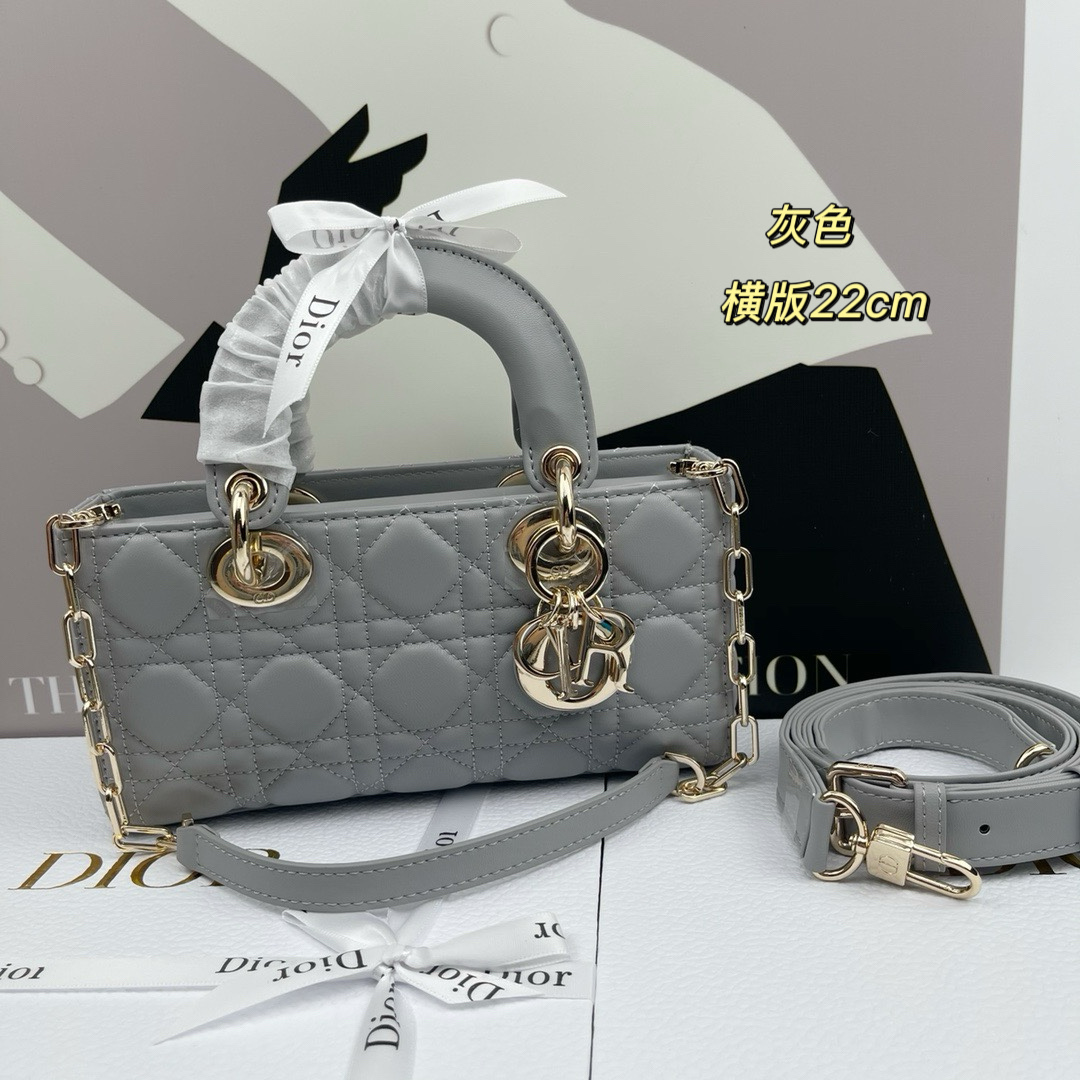 Dior Lady D-Joy Gray 22cm shoulder everyday