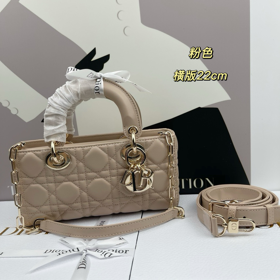 Dior Lady D-Joy Pink Beige 22cm shoulder everyday