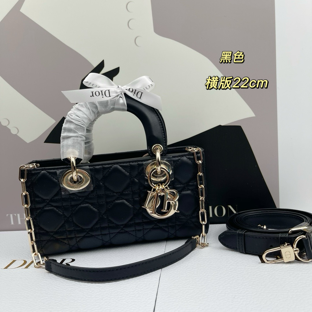 Dior Lady D-Joy Black 22cm shoulder everyday