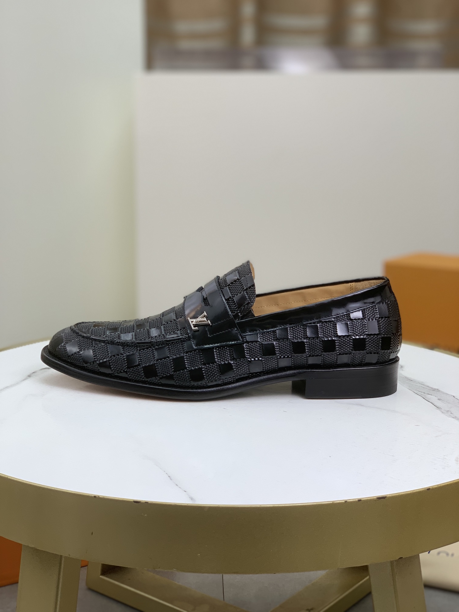 Calidad superior real (serie de suela de cuero genuino) [LOUlS VUlTTON] Zapatos de cuero de negocios Louis Vuitton, cal…