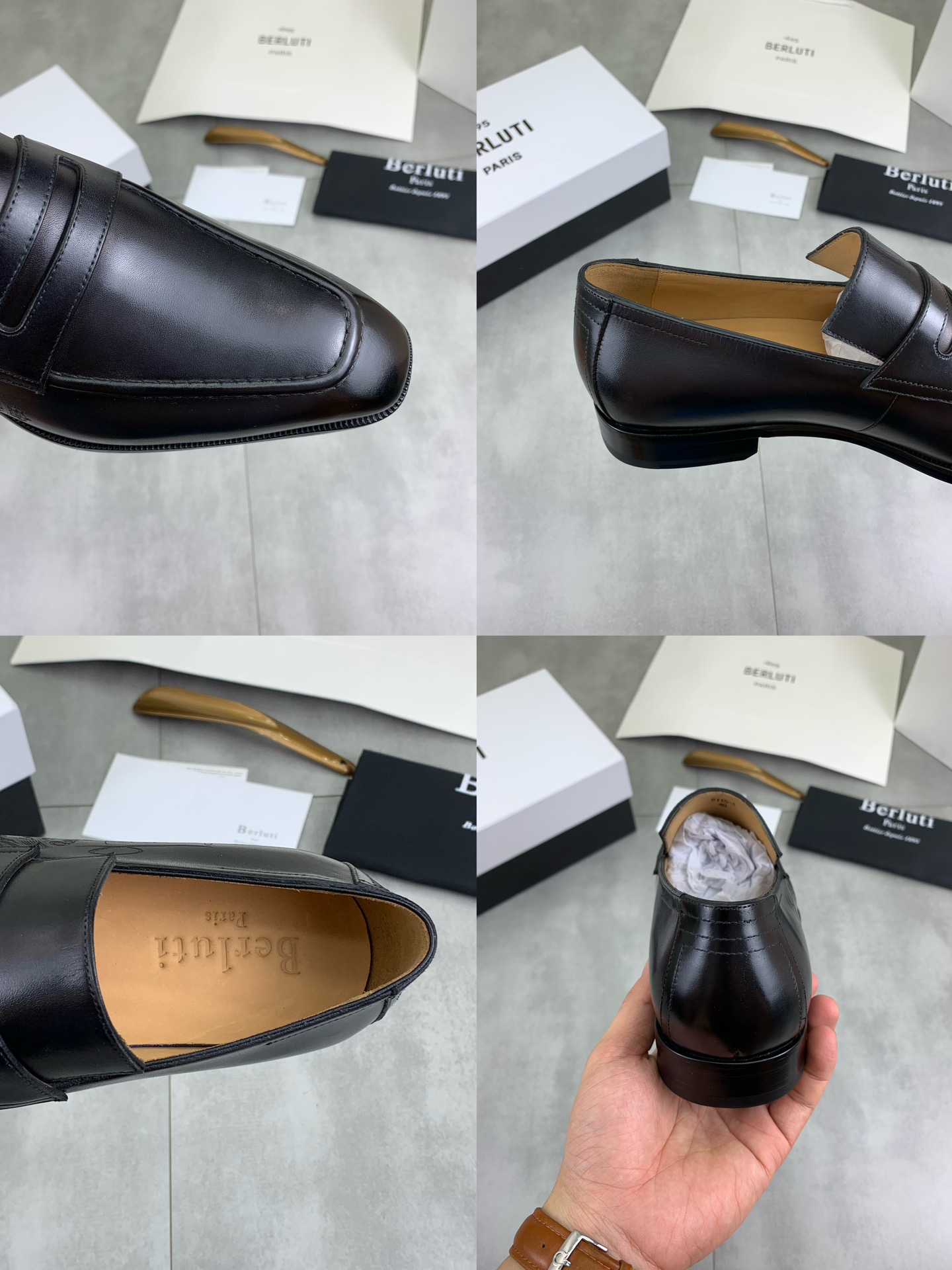 Precio de fábrica P510 Suela de cuero Berluti/Bruti 2024 Nueva llegada Material de cuero de vaca imp