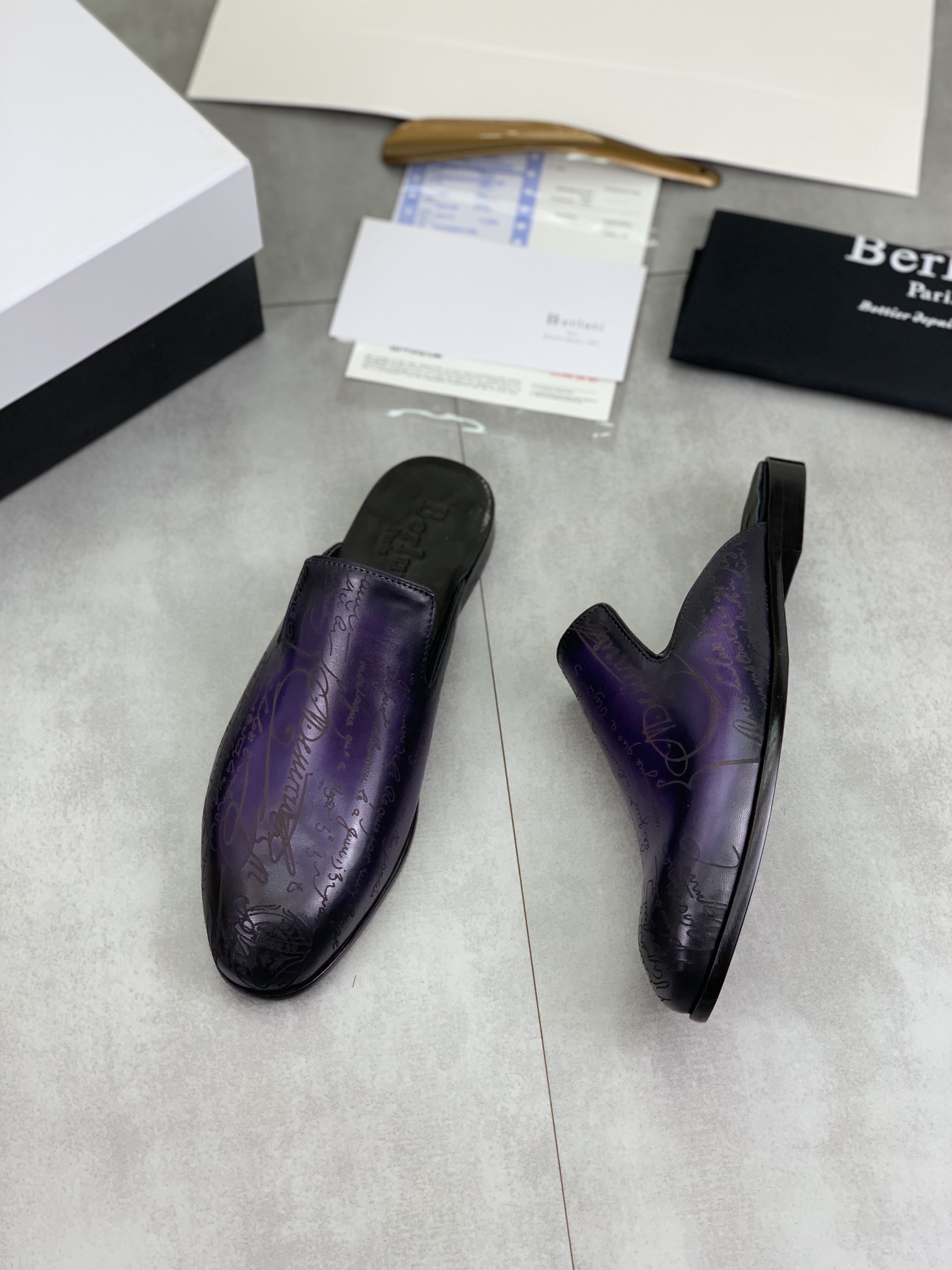 Precio de fábrica P420 Berluti/Bruti 2024 nuevos zapatos semi-deslizantes de cuero de vaca importado