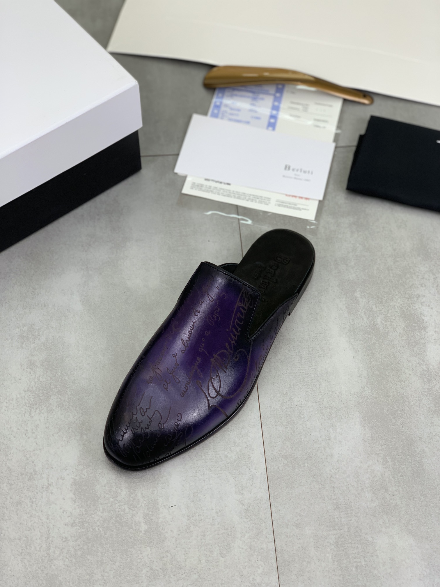 Precio de fábrica P420 Berluti/Bruti 2024 nuevos zapatos semi-deslizantes de cuero de vaca importado