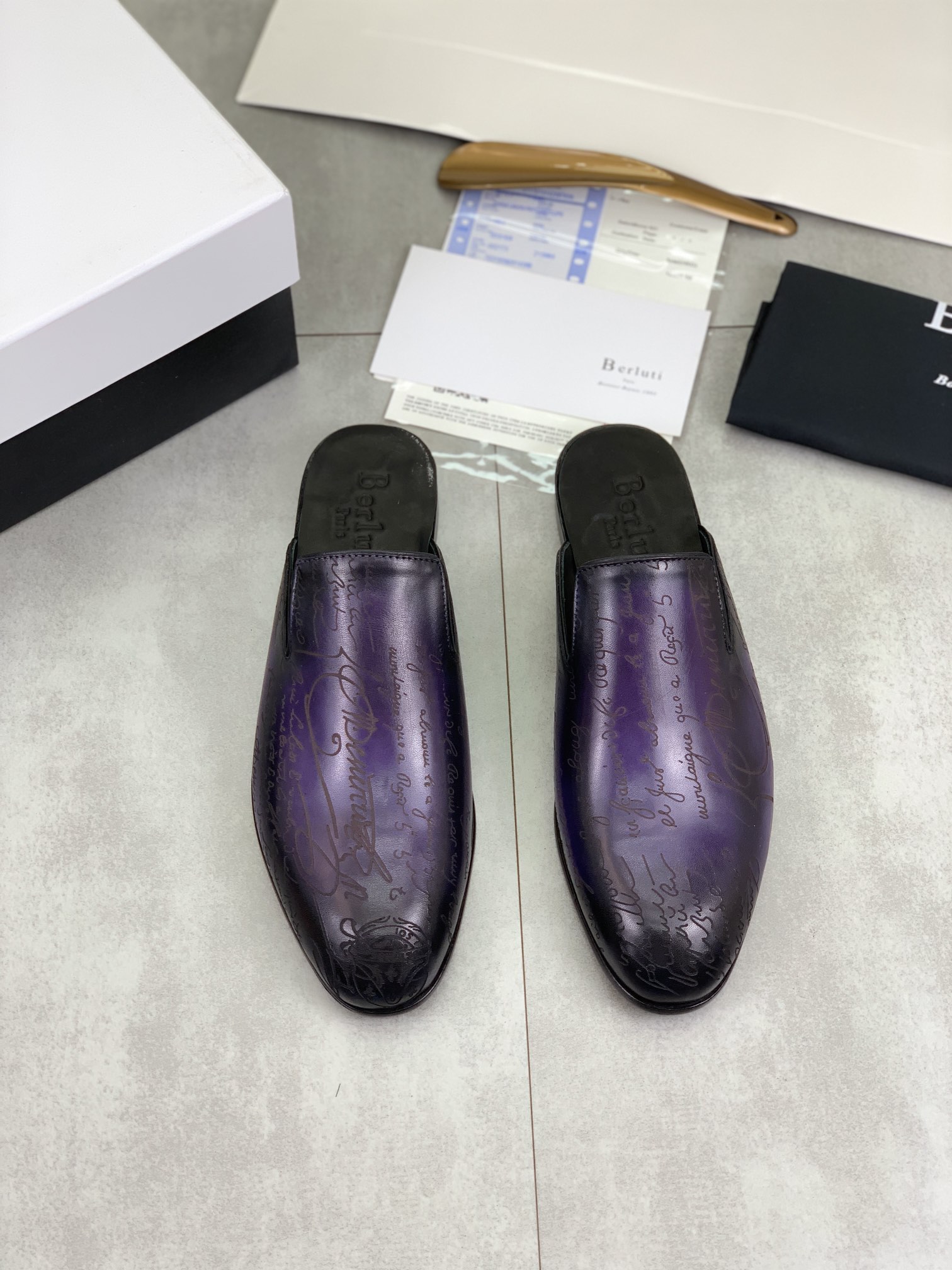 Precio de fábrica P420 Berluti/Bruti 2024 nuevos zapatos semi-deslizantes de cuero de vaca importado