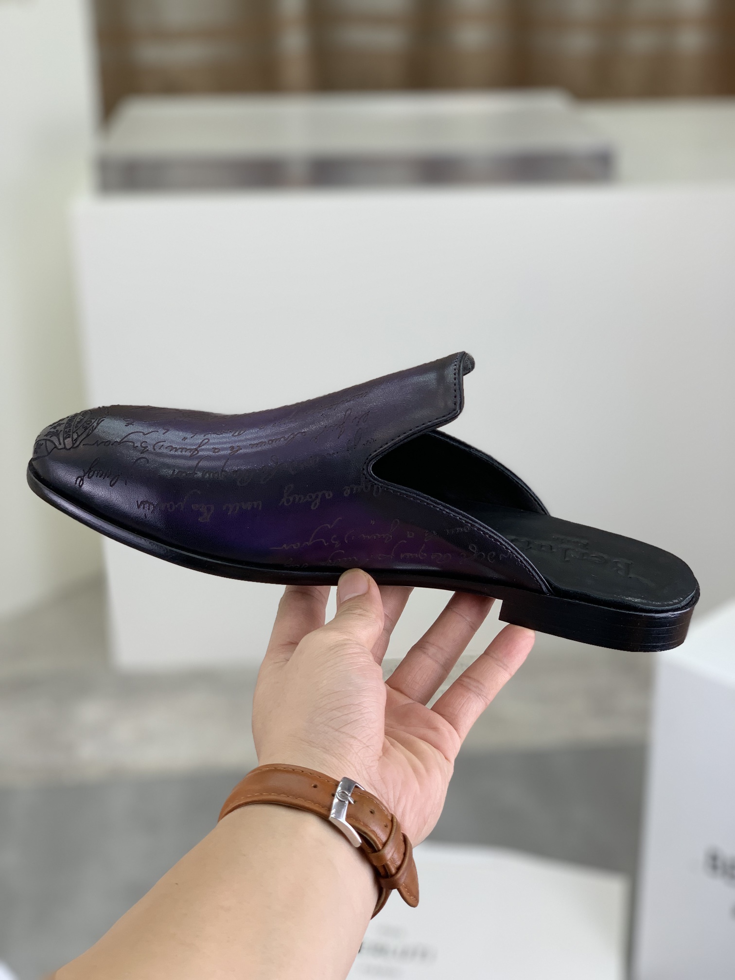 Precio de fábrica P420 Berluti/Bruti 2024 nuevos zapatos semi-deslizantes de cuero de vaca importado