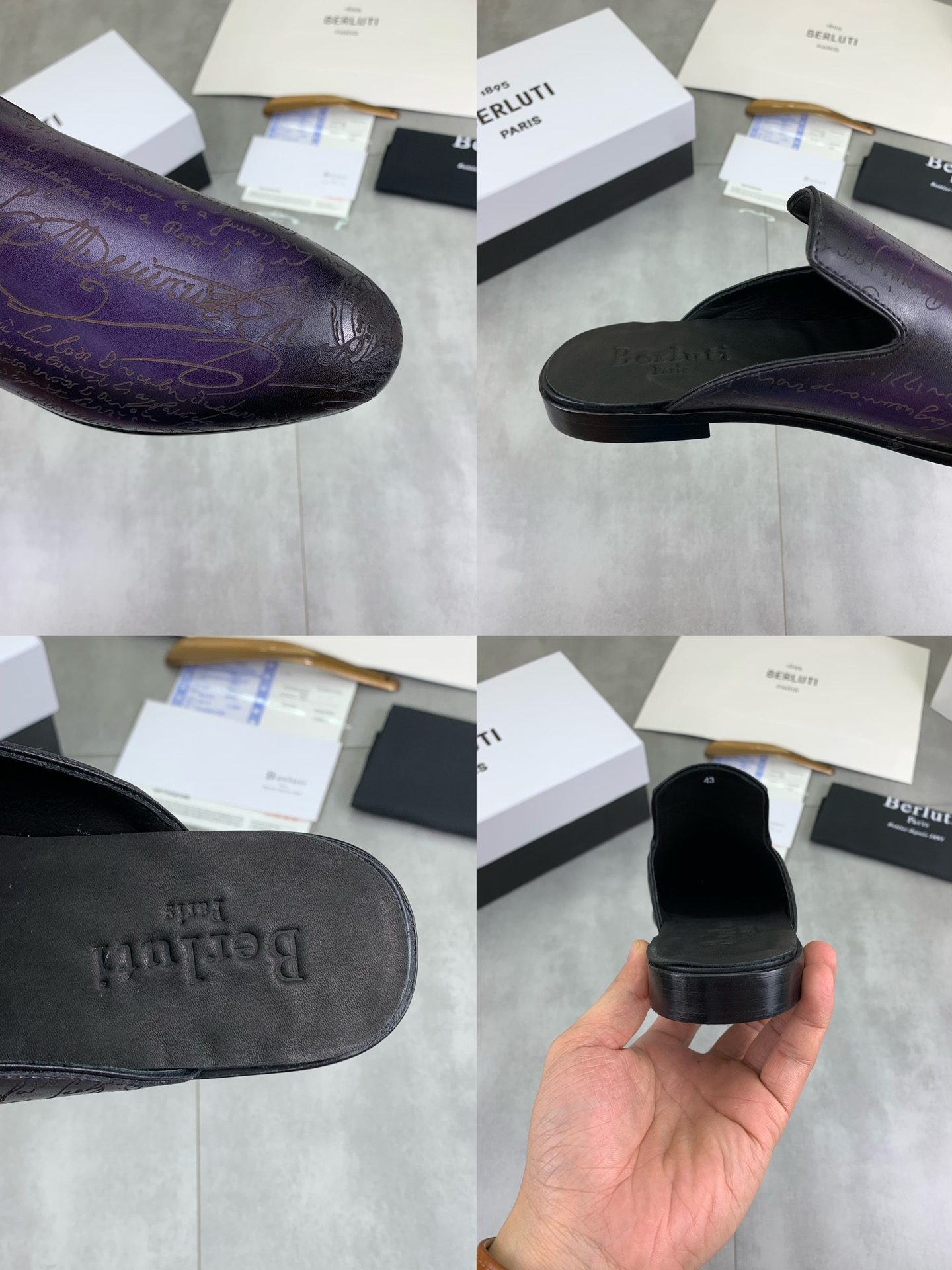 Precio de fábrica P420 Berluti/Bruti 2024 nuevos zapatos semi-deslizantes de cuero de vaca importado