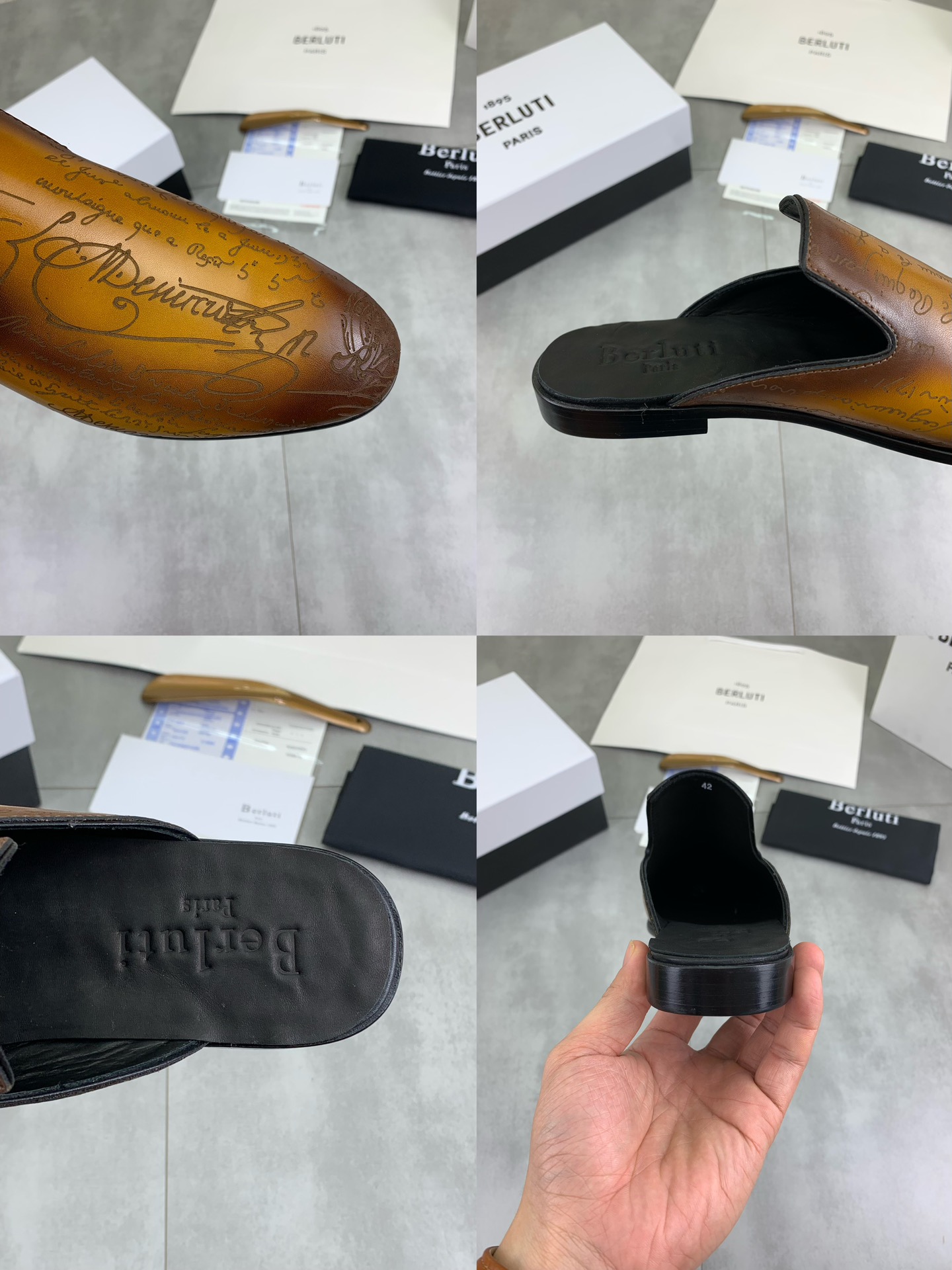 Precio de fábrica P420 Berluti/Bruti 2024 nuevos zapatos semi-deslizantes de cuero de vaca importado
