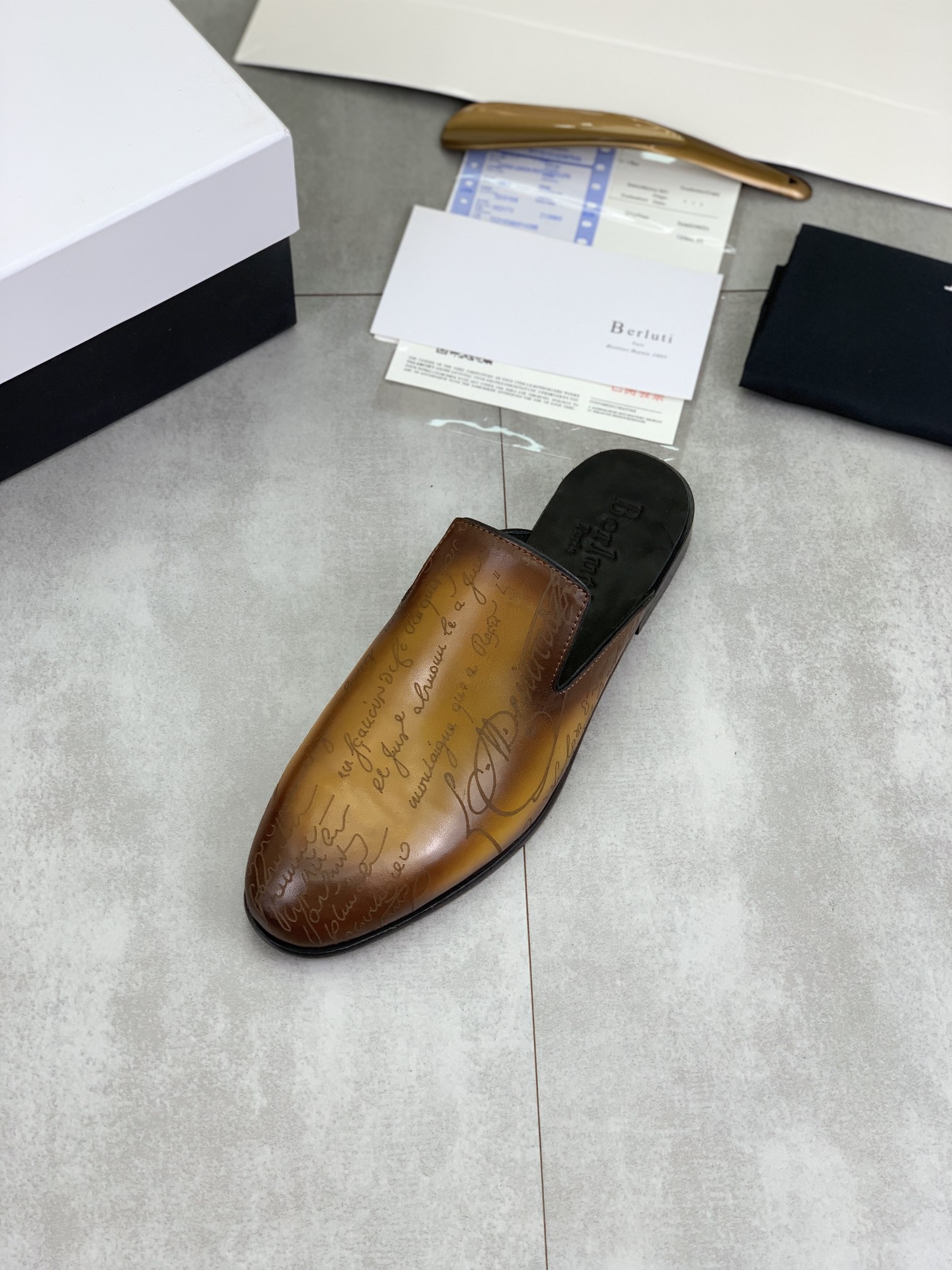 Precio de fábrica P420 Berluti/Bruti 2024 nuevos zapatos semi-deslizantes de cuero de vaca importado