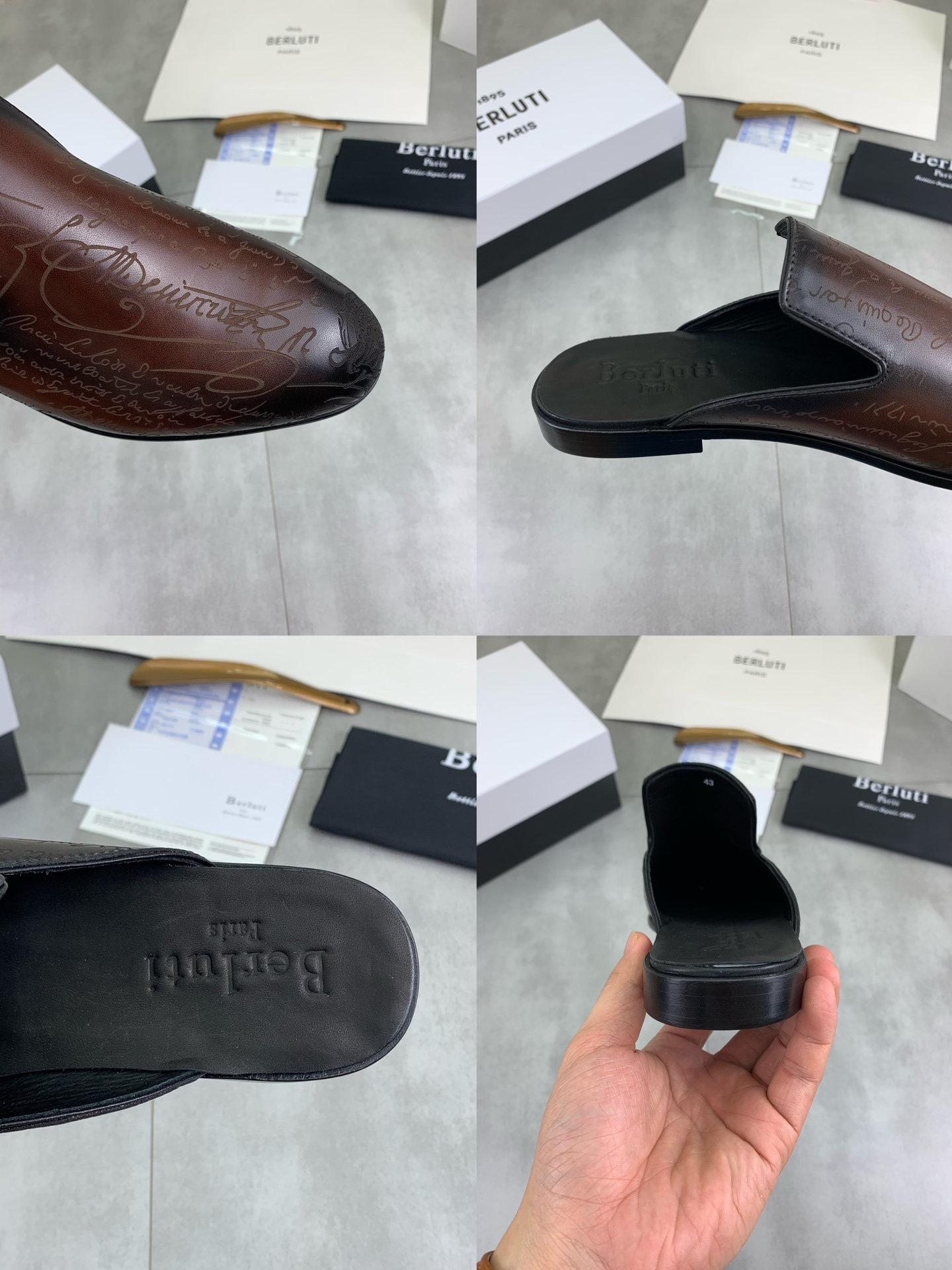 Precio de fábrica P420 Berluti/Bruti 2024 nuevos zapatos semi-deslizantes de cuero de vaca importado
