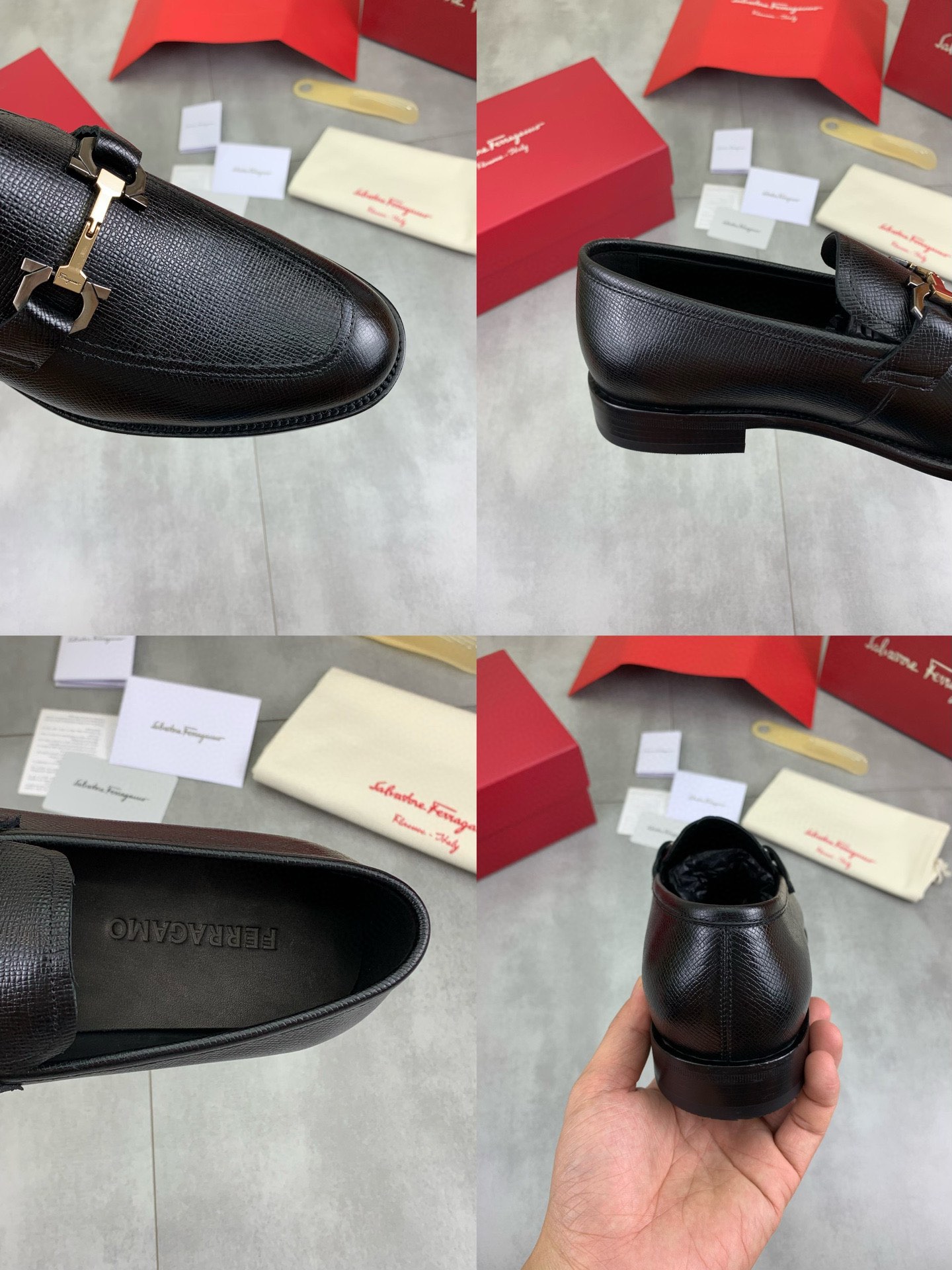 Salvatore Ferragamo Men's Leather Loafers - Classic Business Formal Shoes 10 i1732127739 4287 0