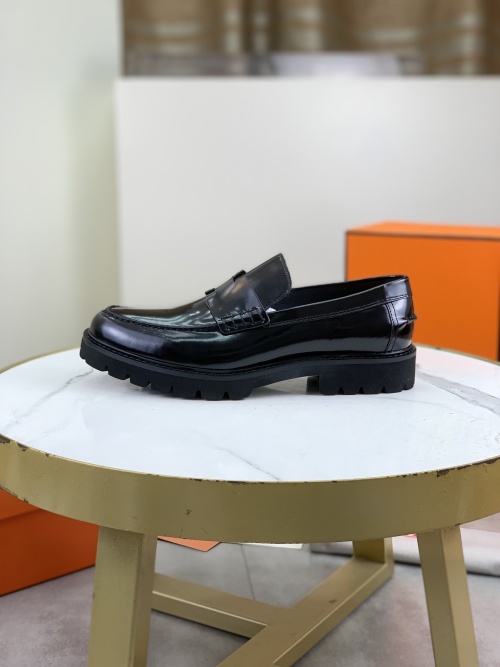 Hermes Men's Black Leather Loafers with Lightweight Sole, Sizes 39-46 1 Hermes Men's Black Leather Loafers with Lightweight Sole, Sizes 39-46