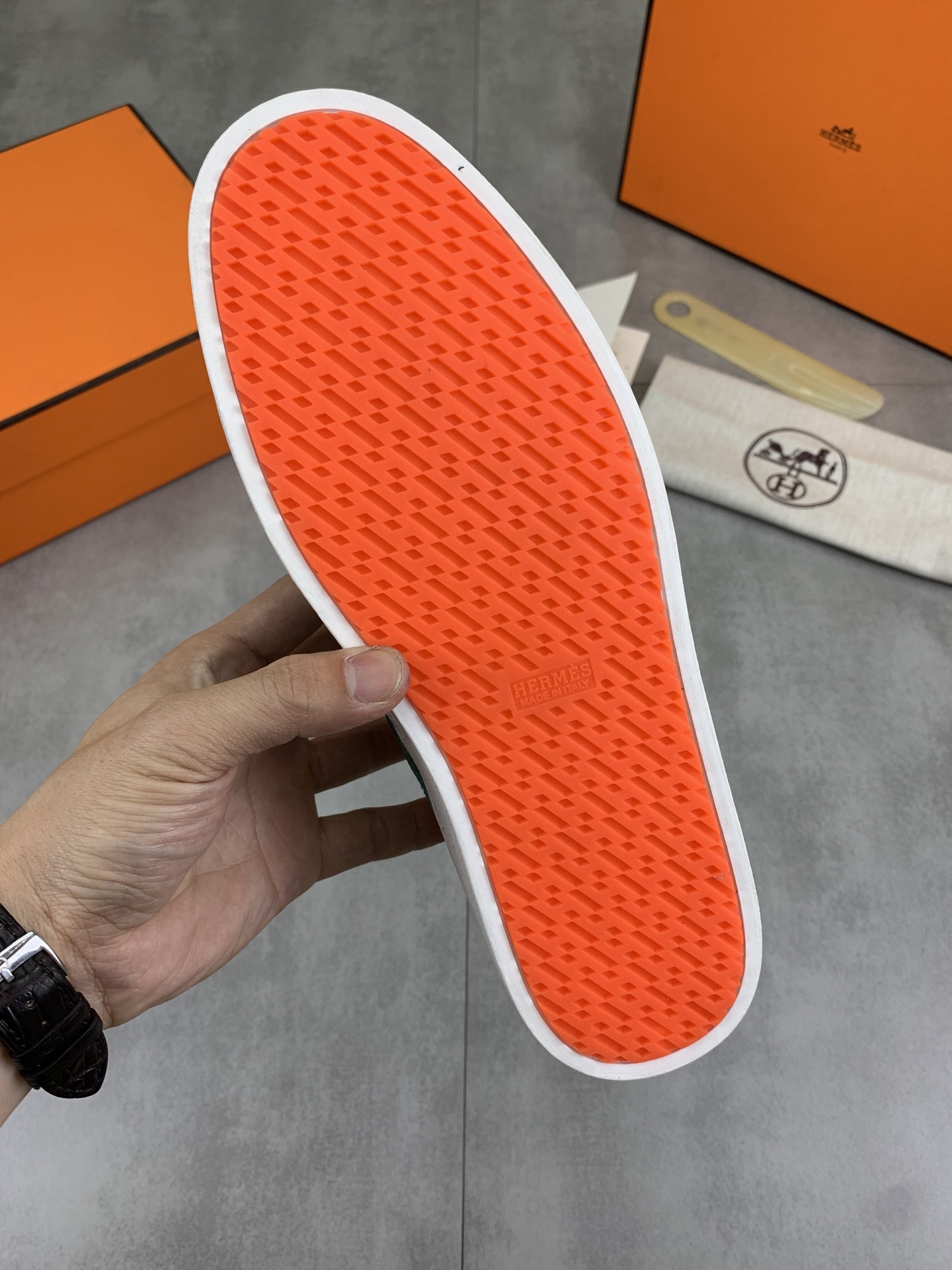 Hermès Men's Leather Sneakers with 'H' Cutout, Luxurious Comfort 9 i1743177161153 6858 0 7
