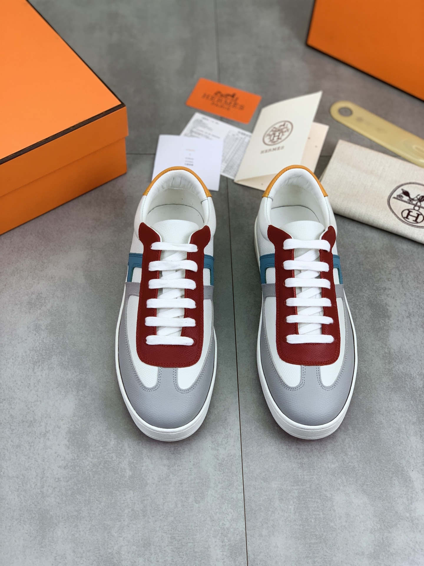 Hermès Men's Leather Sneakers with 'H' Cutout, Luxurious Comfort 3 i1743177165297 4117 0 1