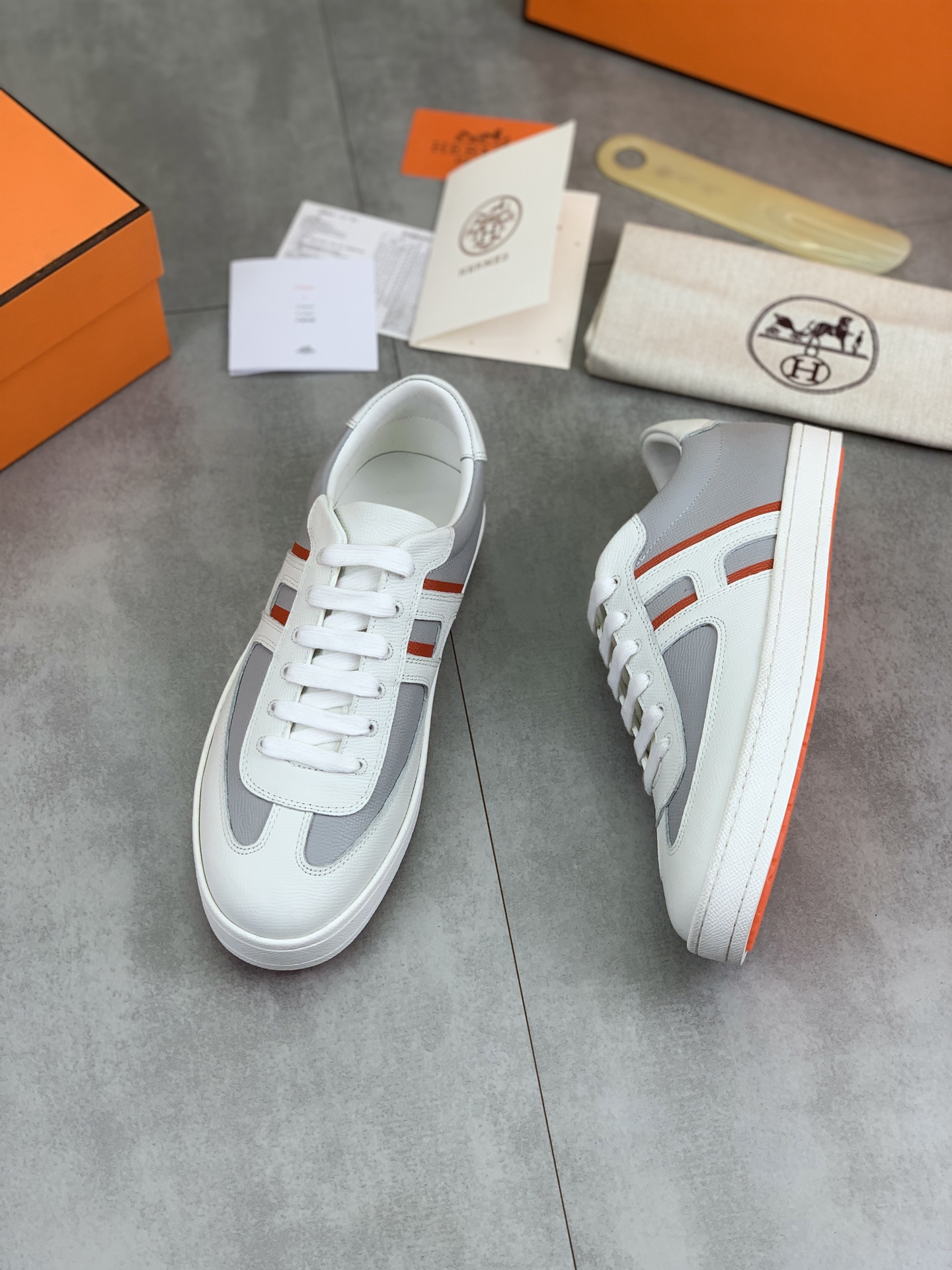 Hermes Luxury Leather Sneakers - Premium Quality, Comfortable Fit Size 38-44 6 i1743177200523 877 0 4