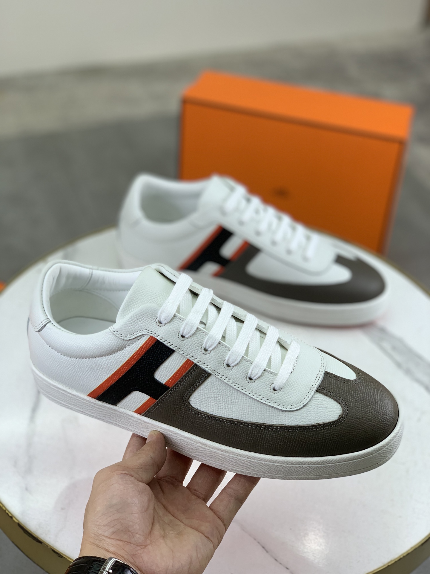 Hermes Men's Leather Sneakers Luxury Casual Shoes 4 i1743177262096 2784 0 2