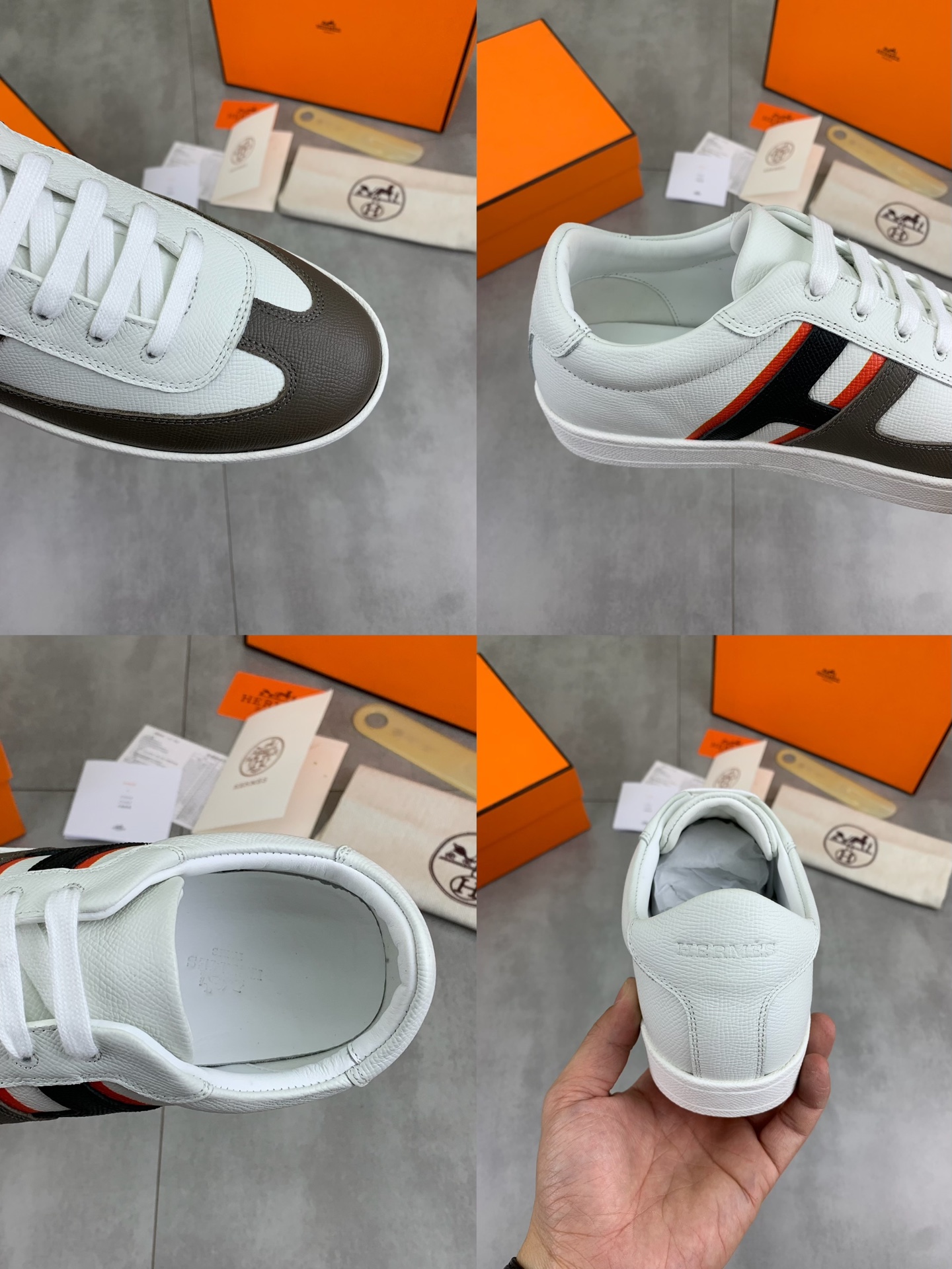 Hermes Men's Leather Sneakers Luxury Casual Shoes 10 i1743177264402 2322 0 8