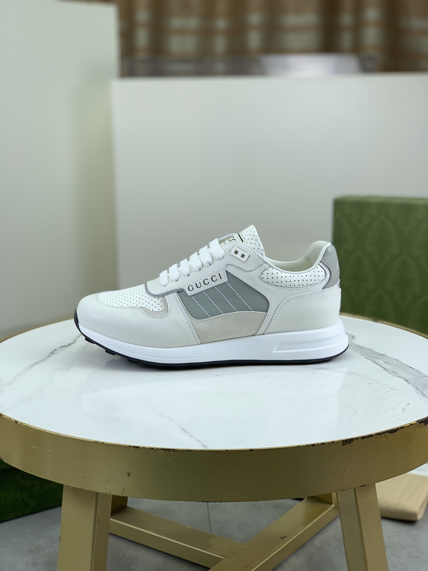 Gucci Men's Leather And Suede White Sneakers Lace-Up Size 39-44 2 i1743613604791 3871 0 0