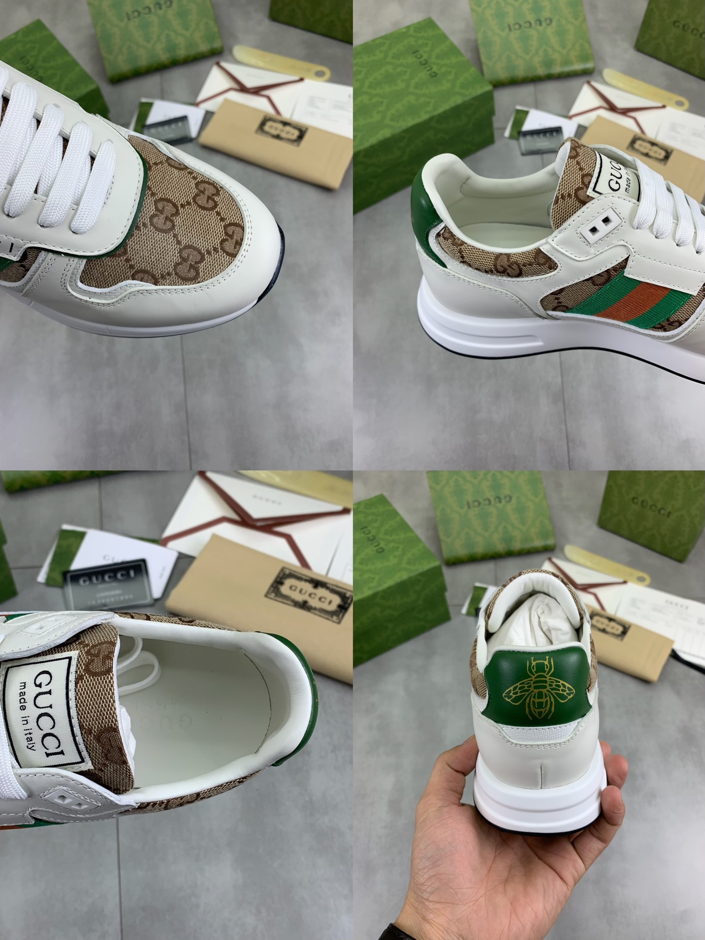 Gucci Men's Leather and Logo Print Lace-Up Sneakers, Size 39-44 10 i1743613653569 395 0 8