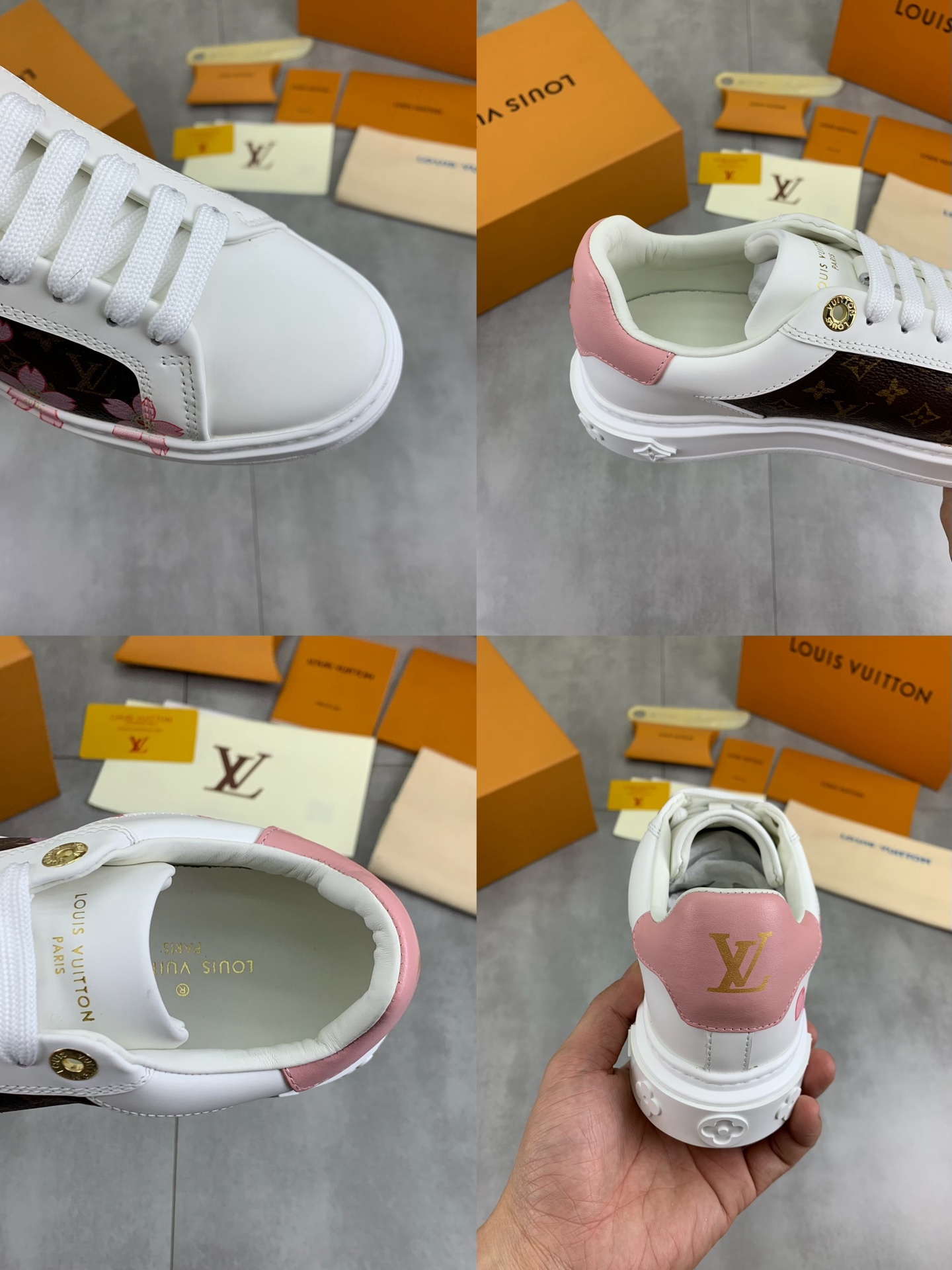 Louis Vuitton SS25 Time Out Sneaker with Monogram and Cherry Blossom 10 i1744732452951 6857 0 8