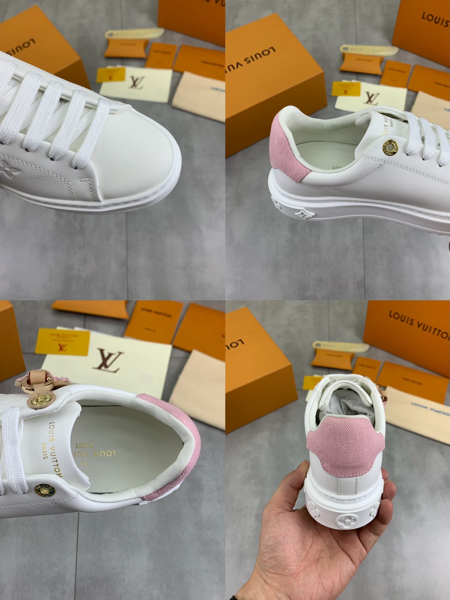 Louis Vuitton Time Out Sneakers - White Leather with Monogram Details 10 i1744732462508 1766 0 8