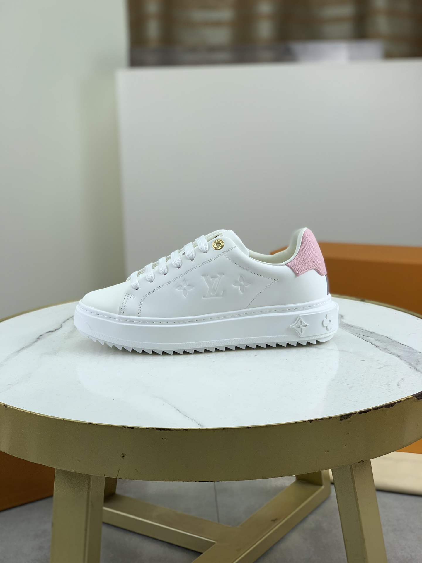 Louis Vuitton Time Out Sneakers - White Leather with Monogram Details 2 i1744732463878 5309 0 0