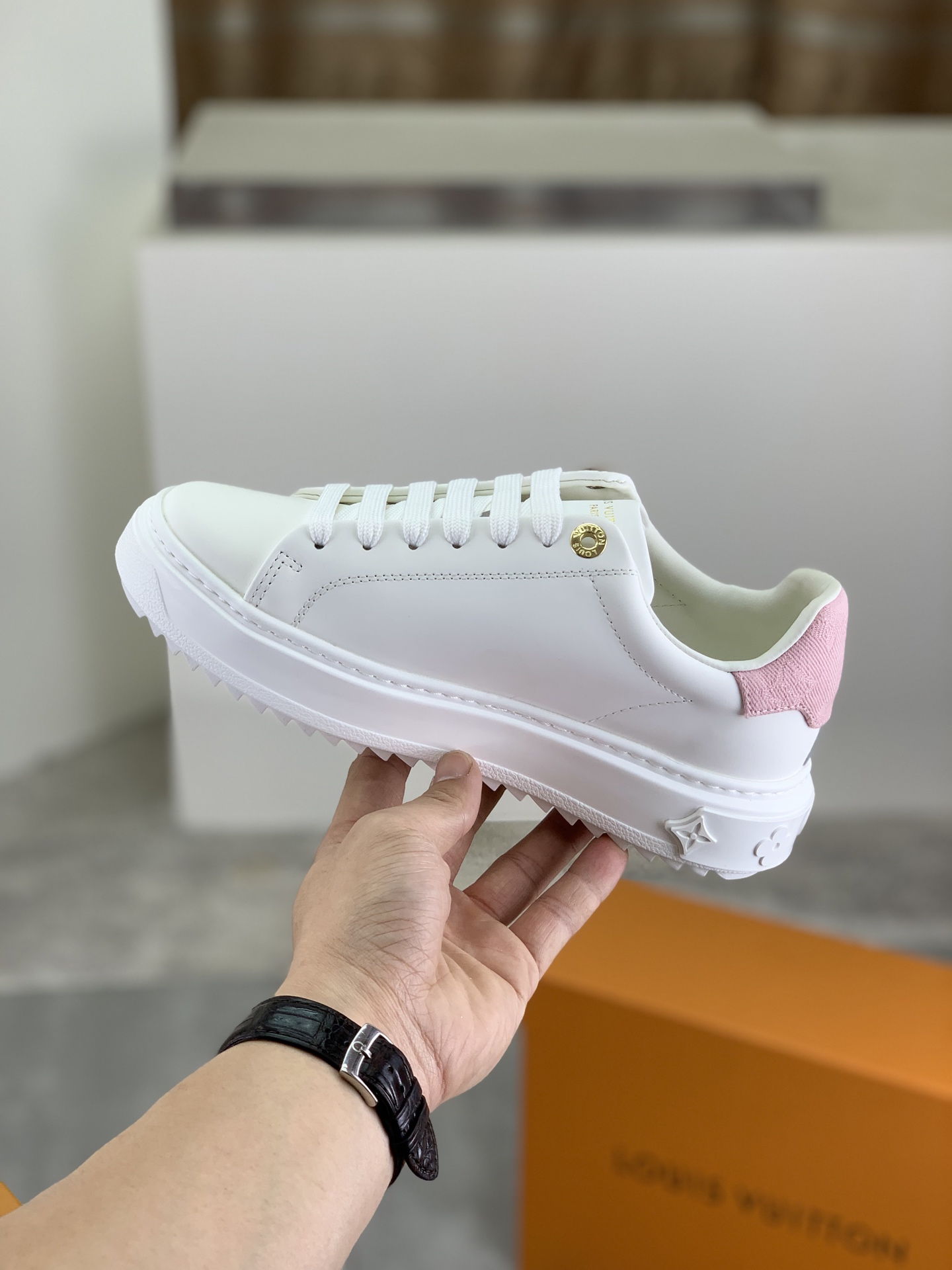 Louis Vuitton Time Out Sneakers - White Leather with Monogram Details 7 i1744732467329 5416 0 5