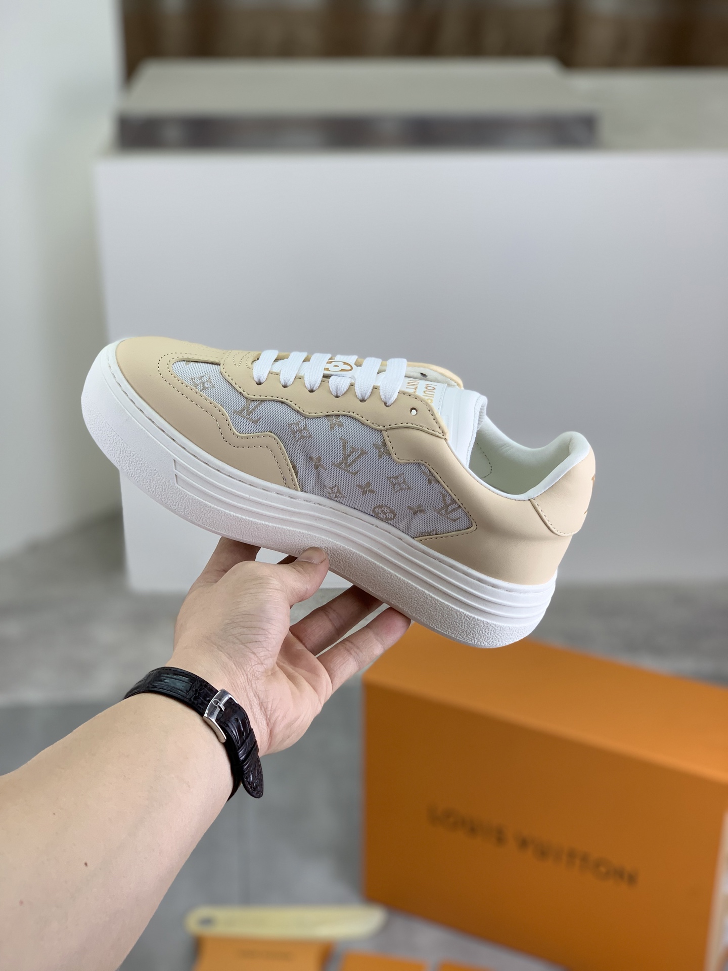 Louis Vuitton Time Out Sneakers - Monogram Canvas & Leather Trim 7 i1744732499550 6069 0 5