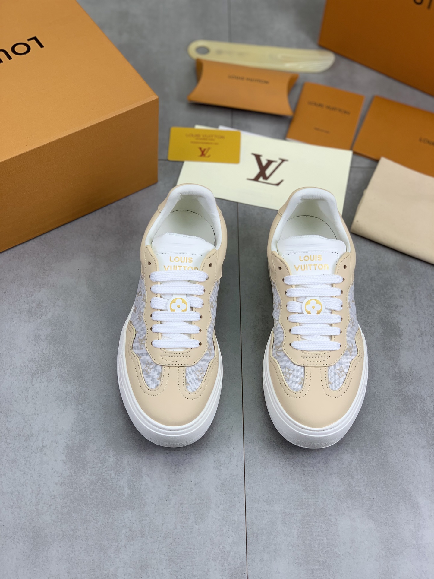 Louis Vuitton Time Out Sneakers - Monogram Canvas & Leather Trim 3 i1744732501444 2135 0 1