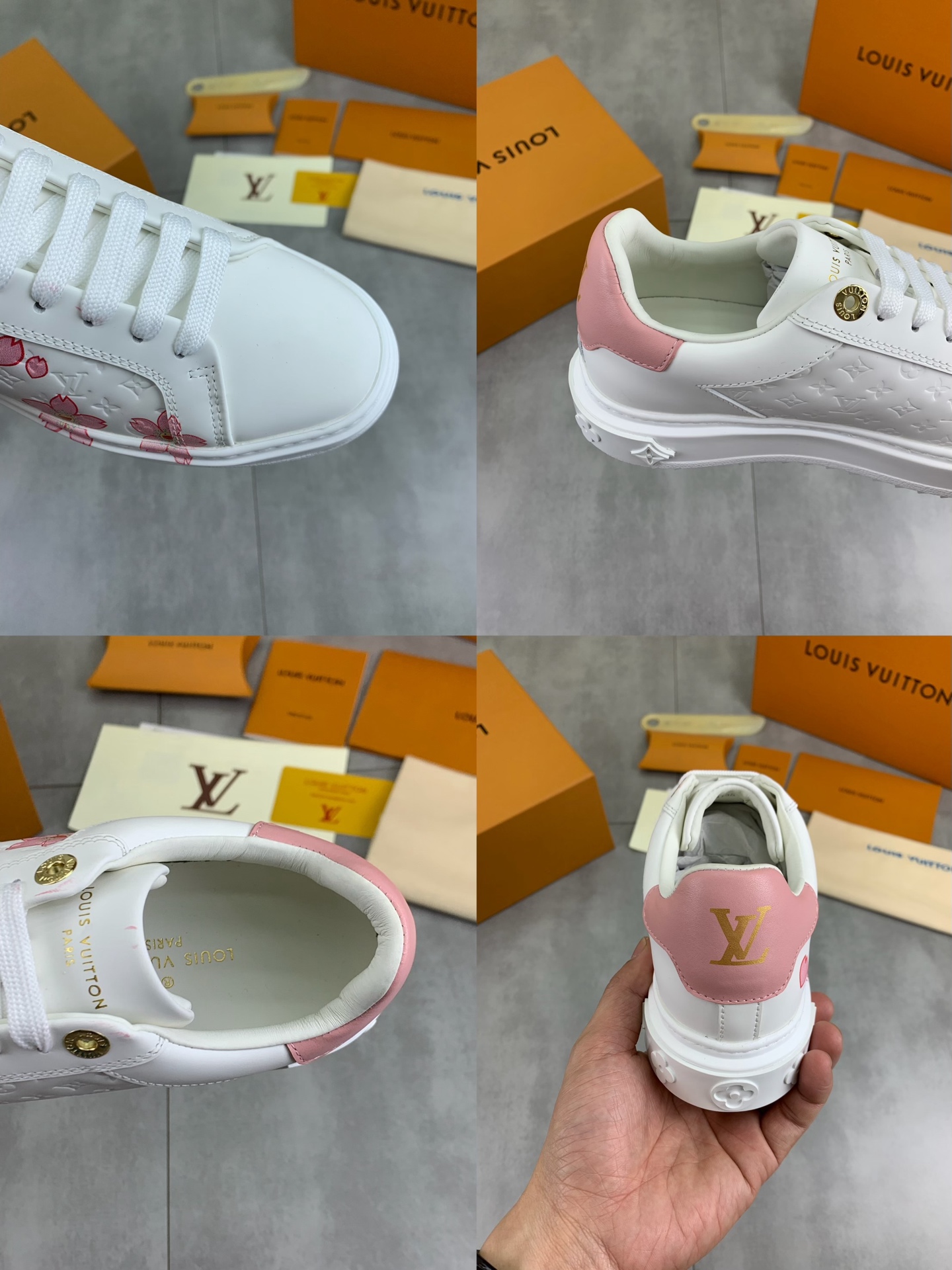 Louis Vuitton Time Out Sneakers - SS25 Collection, Sakura Blossom Design 10 i1744732554296 6179 0 8