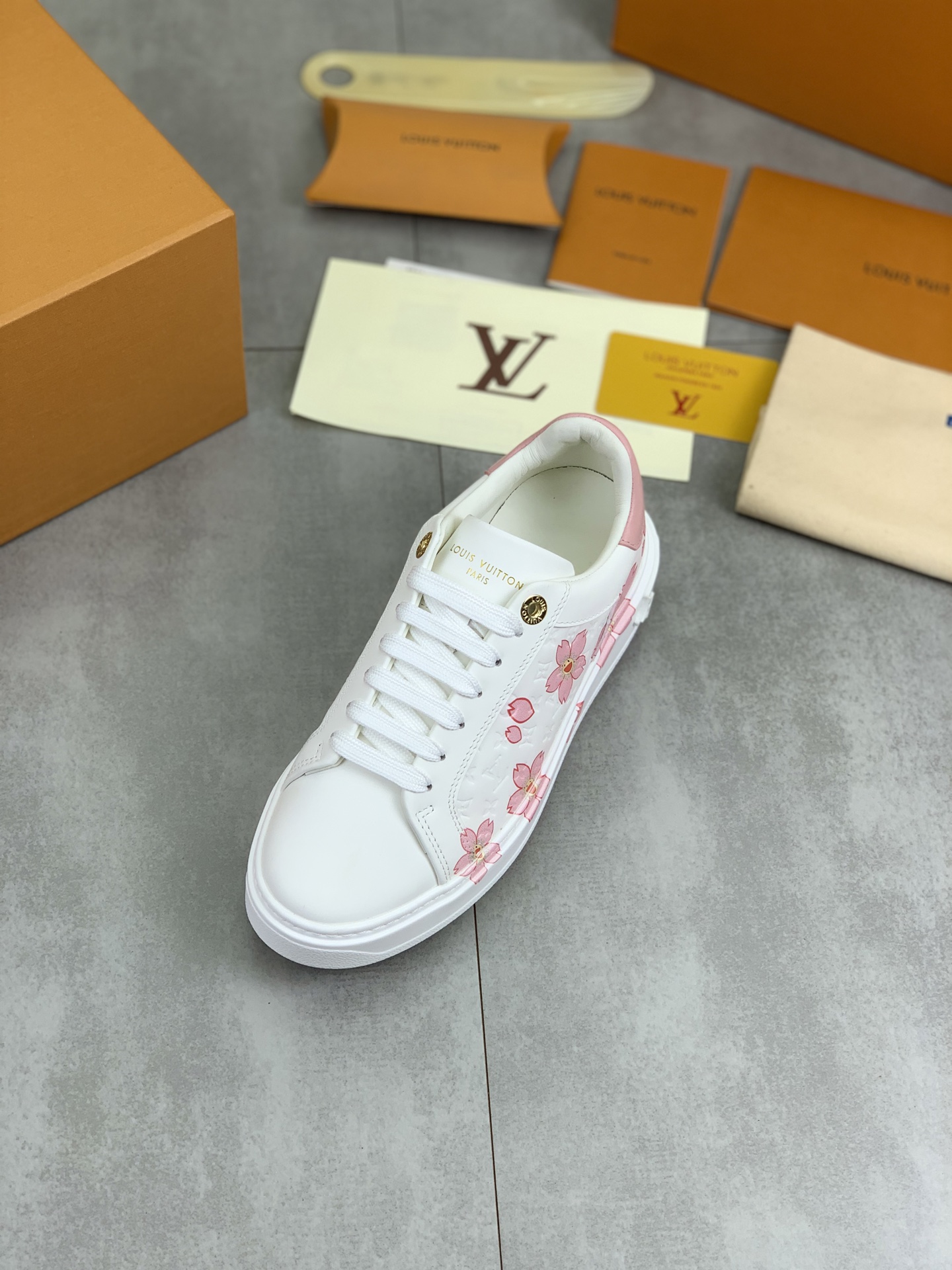 Louis Vuitton Time Out Sneakers - SS25 Collection, Sakura Blossom Design 5 i1744732554939 6513 0 3