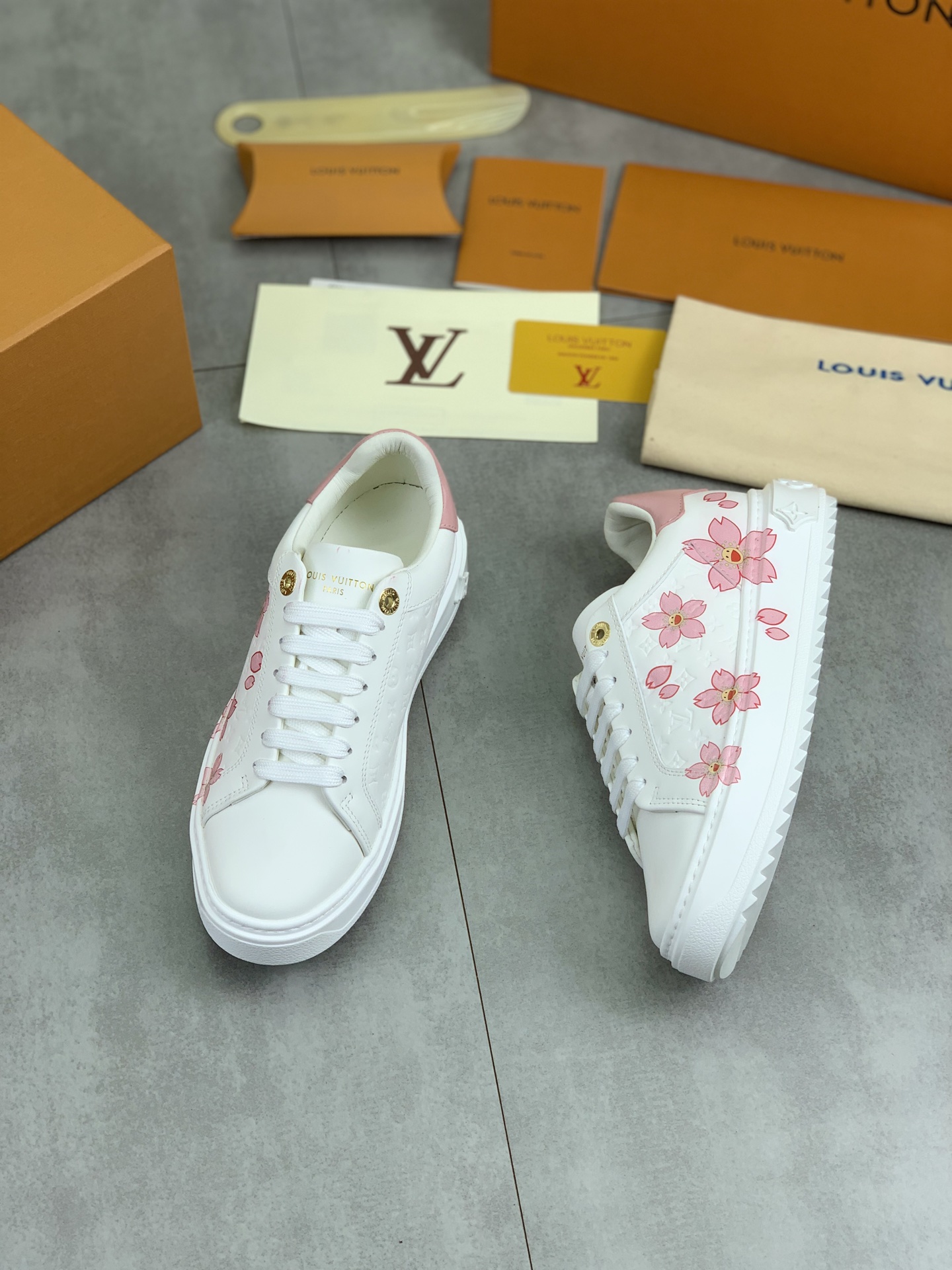 Louis Vuitton Time Out Sneakers - SS25 Collection, Sakura Blossom Design 6 i1744732558879 8855 0 4