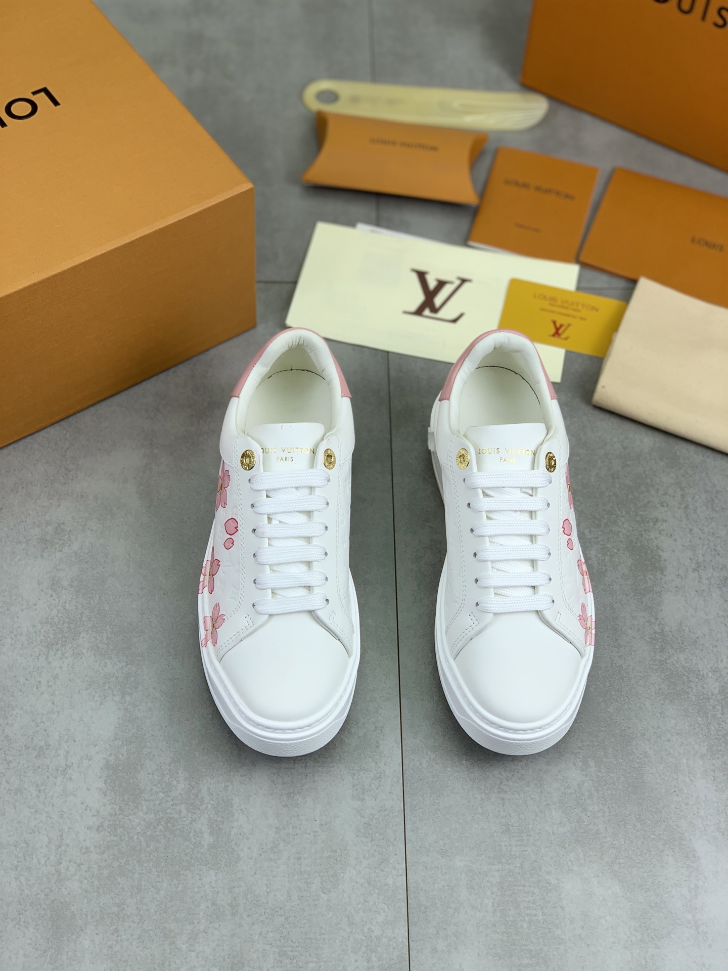 Louis Vuitton Time Out Sneakers - SS25 Collection, Sakura Blossom Design 3 i1744732558884 8427 0 1