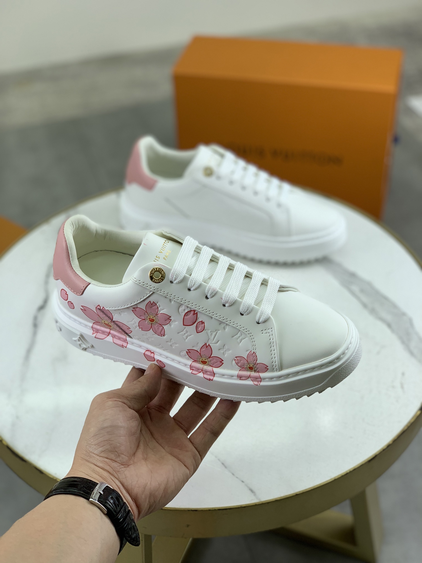 Louis Vuitton Time Out Sneakers - SS25 Collection, Sakura Blossom Design 4 i1744732558923 9905 0 2