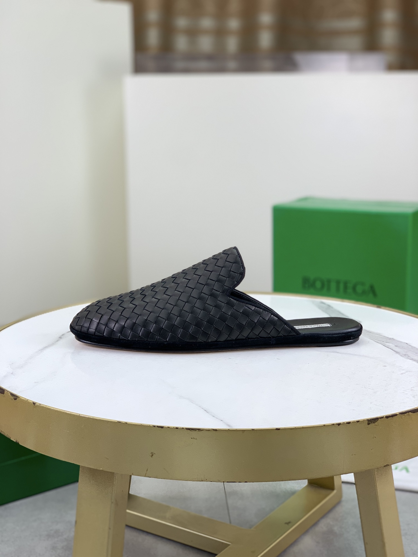Bottega Veneta Woven Nappa Leather Mules, Top Quality Leather Sole