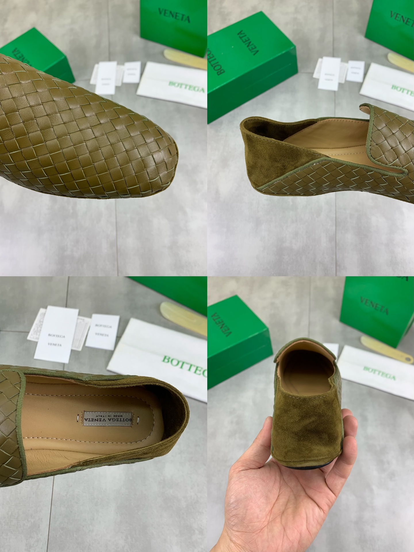 Bottega Veneta Men's Woven Leather Loafers Slip-on Dress Shoes 10 i1745167704068 7815 0 8