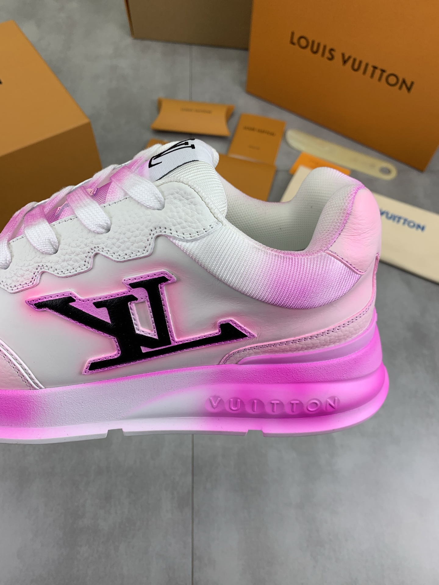 Louis Vuitton Women's LV Trainer Sneaker Pink/White Leather Size 35-44 8 i1745482892998 9646 0 6
