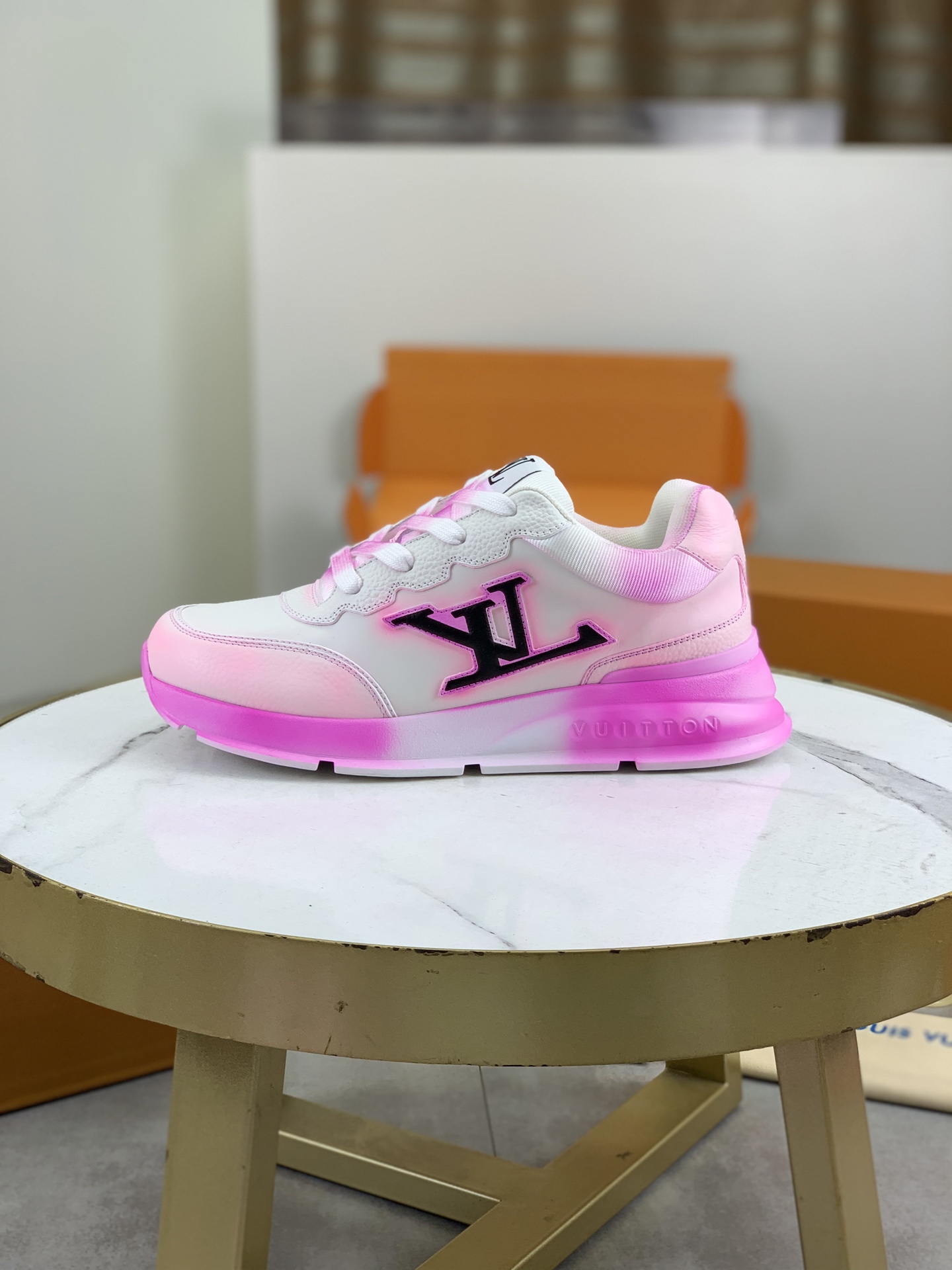 Louis Vuitton Women's LV Trainer Sneaker Pink/White Leather Size 35-44 2 i1745482893106 4462 0 0